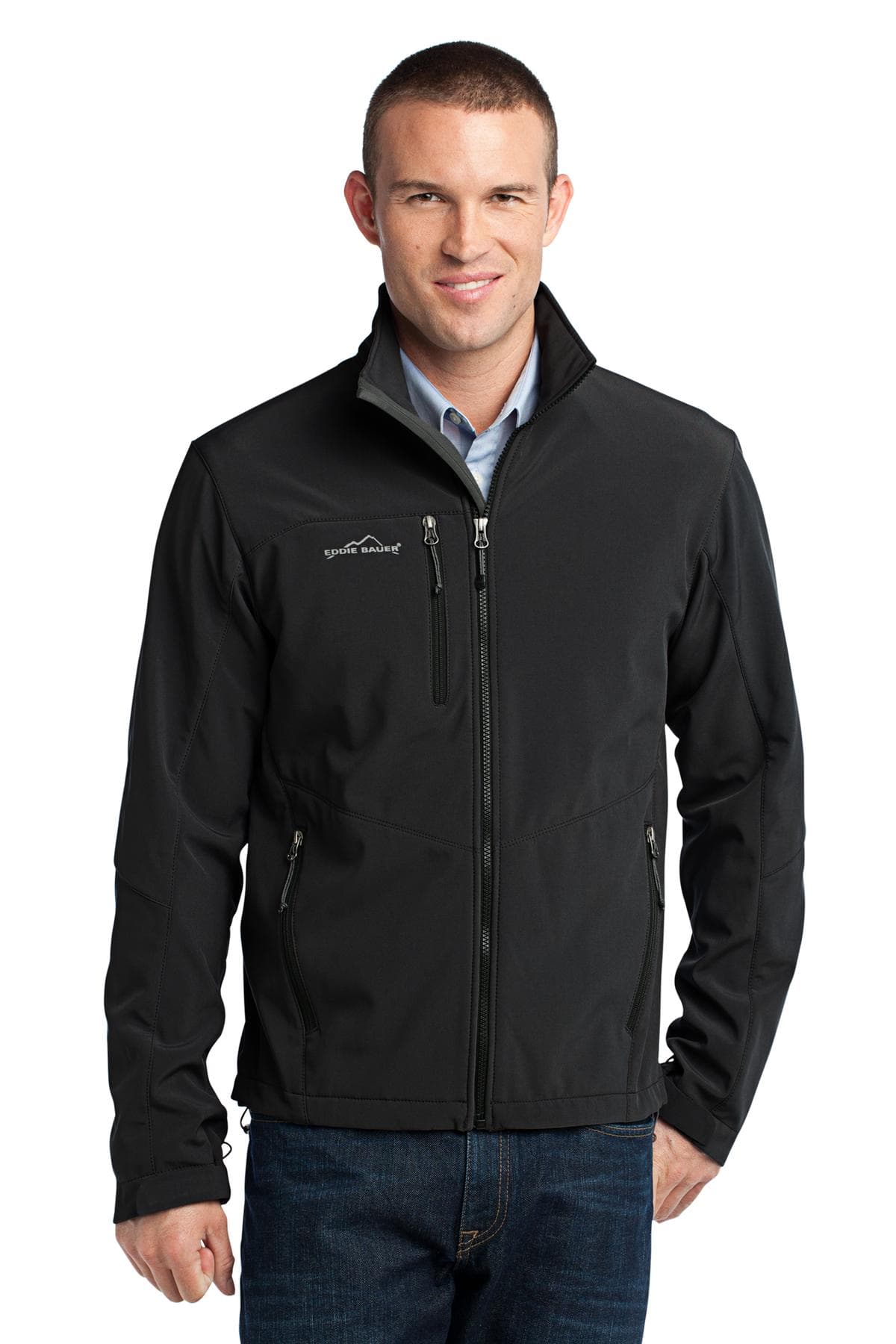 Eddie Bauer - Soft Shell Jacket. EB530 Black front