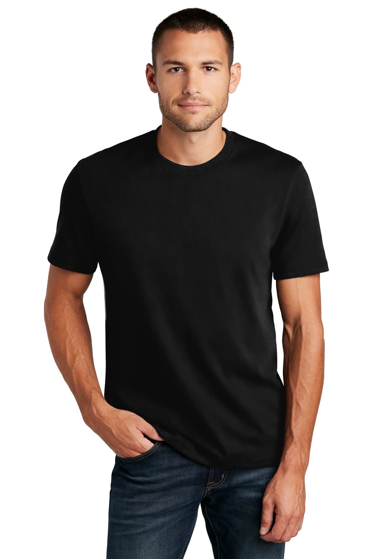 District Re-Tee DT8000 Black front