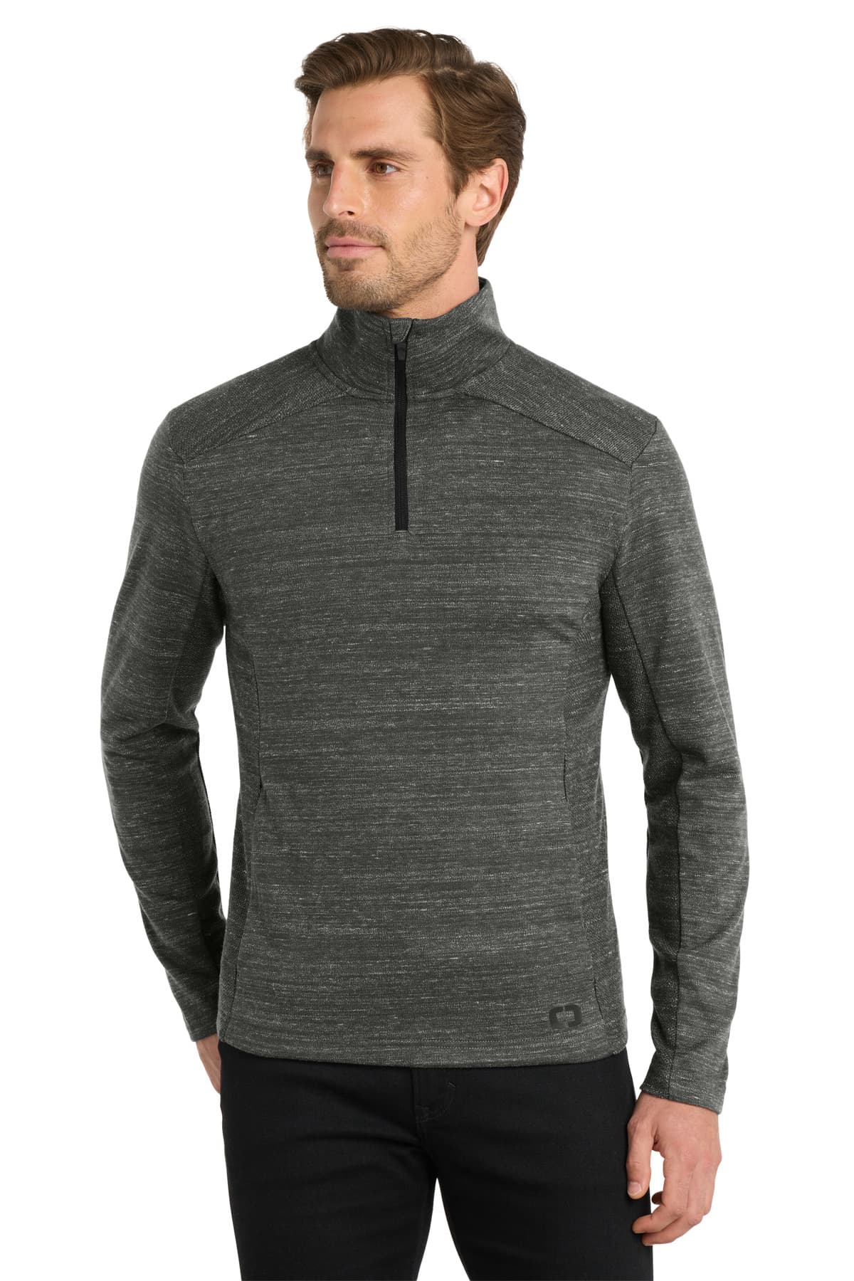 OGIO Flux 1/4-Zip OG823 Tarmac Grey Heather front