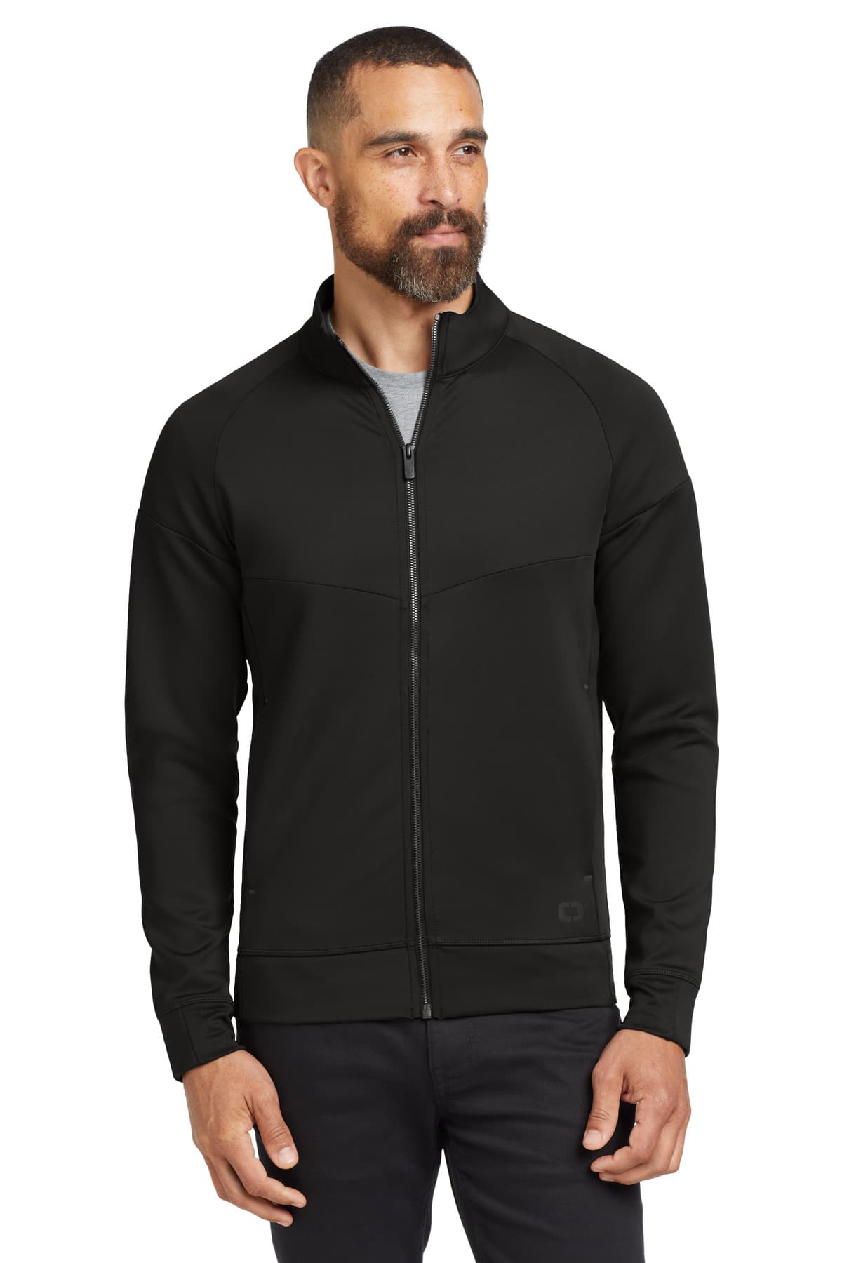 OGIO Modern Performance Full-Zip. OE703 Blacktop front