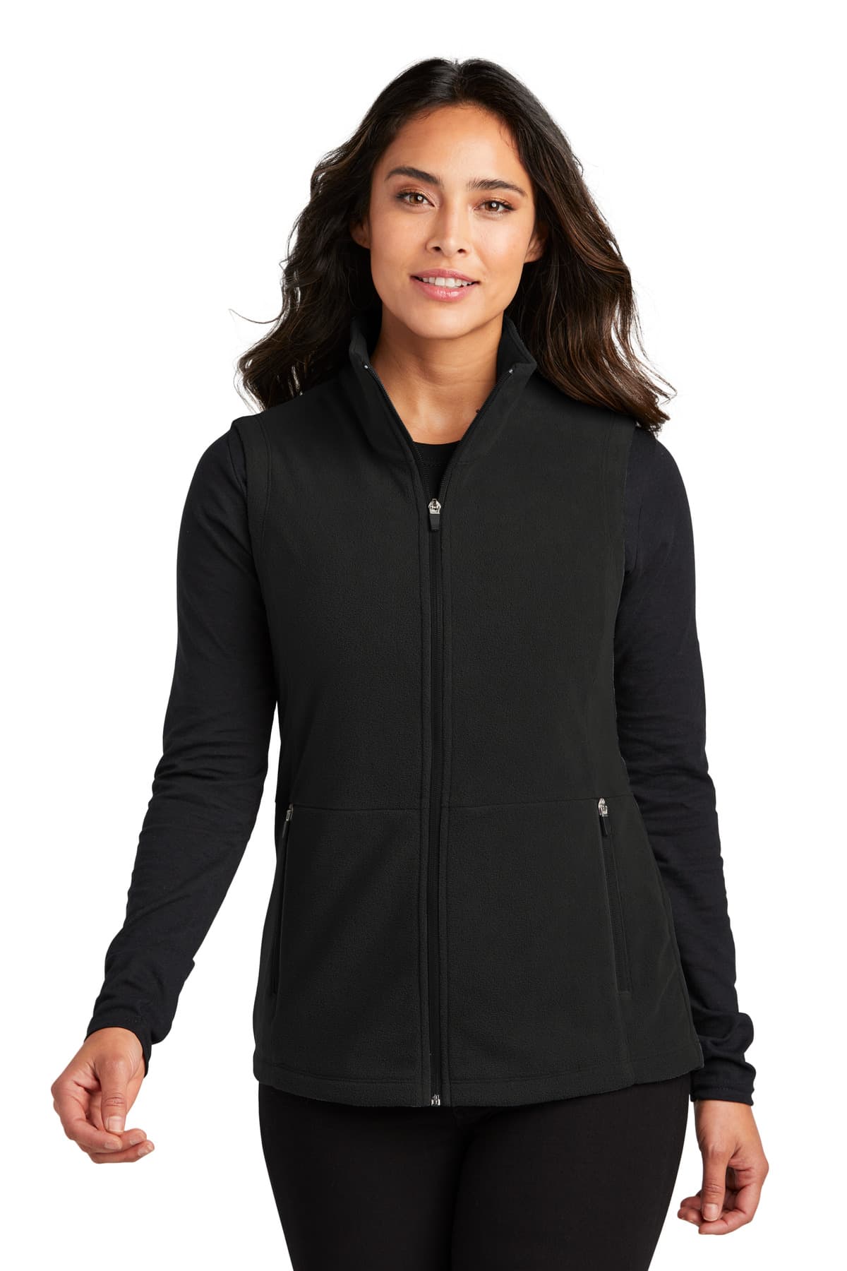 Port Authority Women's Accord Microfleece Vest L152 Black front