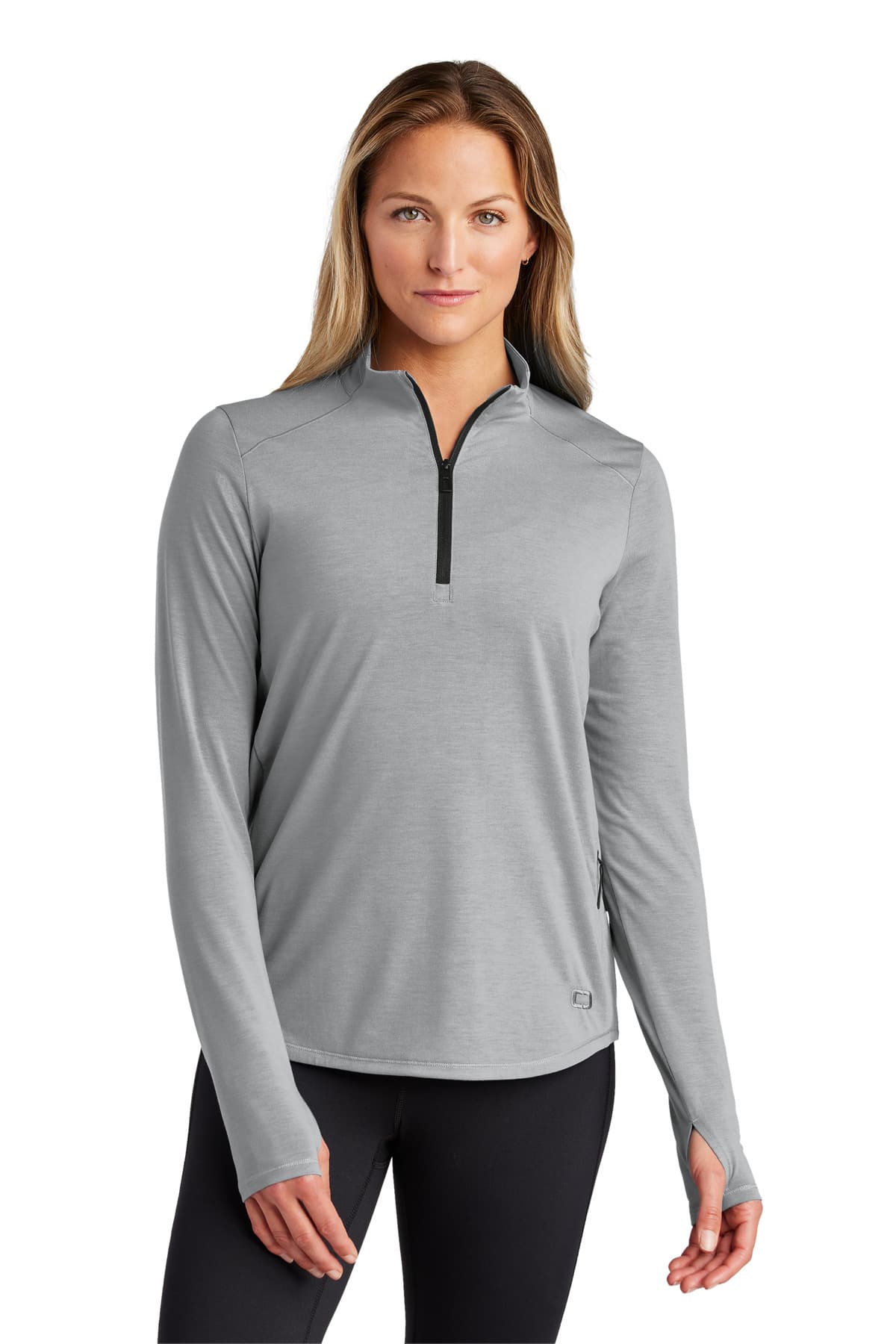 OGIO Women's Motion 1/4-Zip LOG153 Greystone front