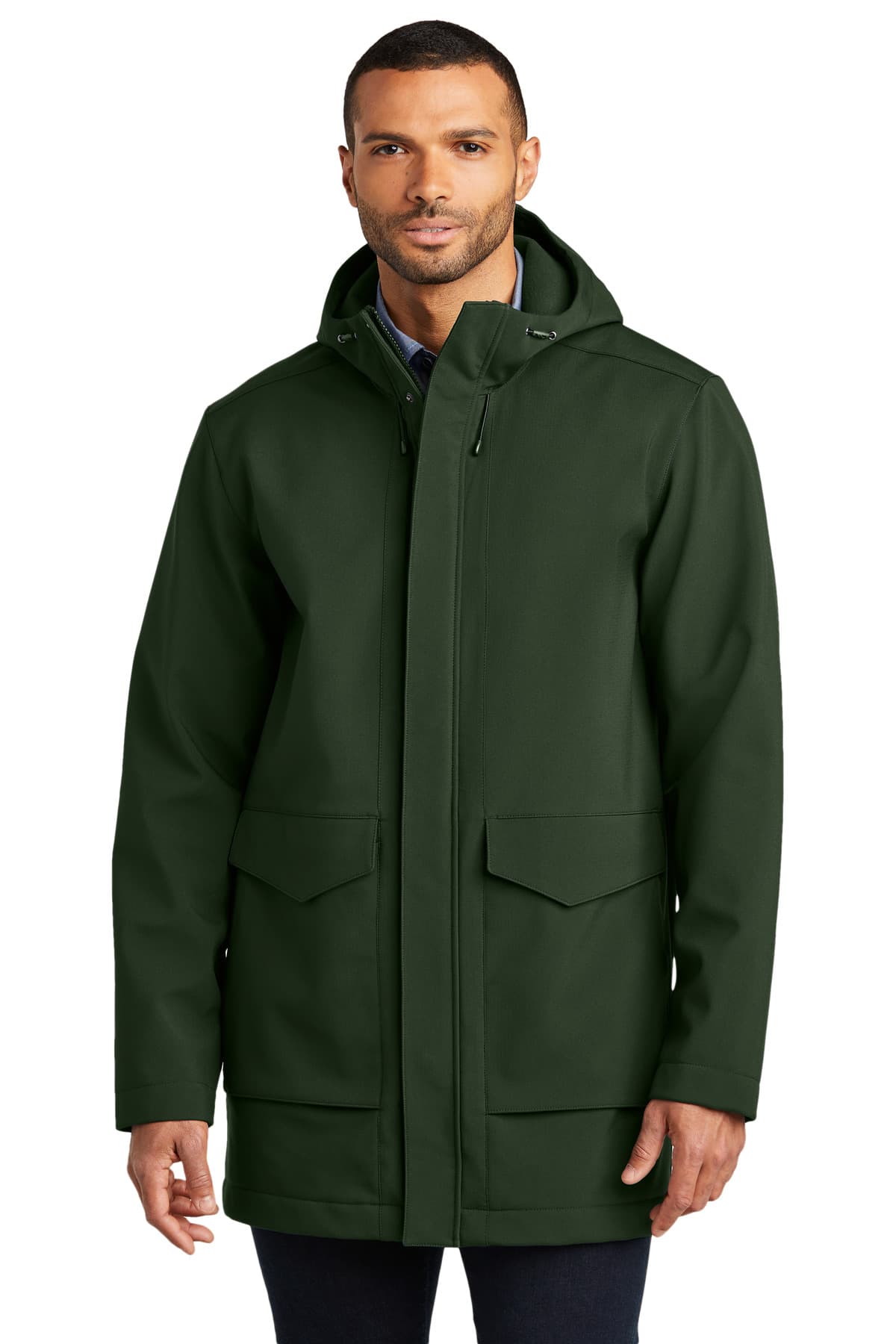Port Authority Collective Outer Soft Shell Parka J919 Dark Olive Green front