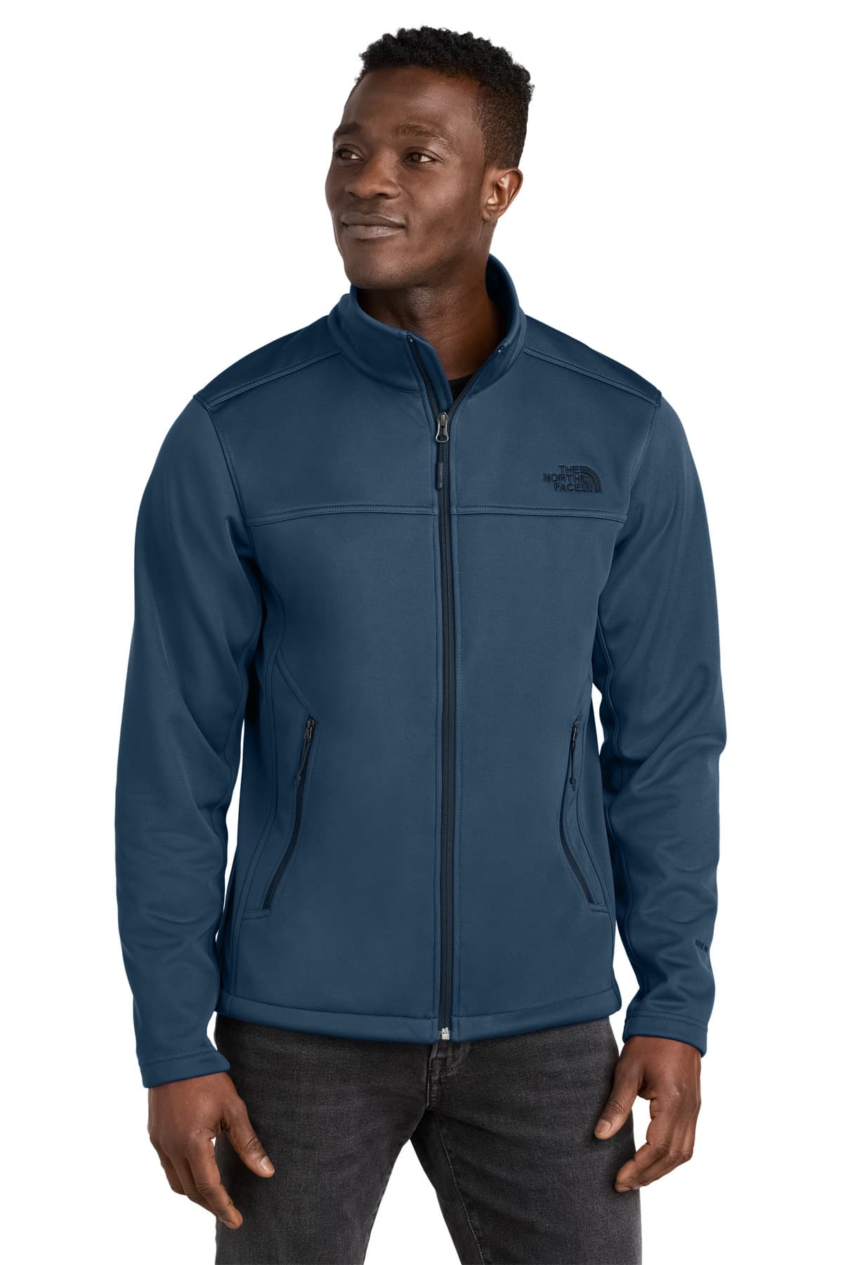 The North Face Chest Logo Ridgewall Soft Shell Jacket NF0A88D5 Shady Blue front