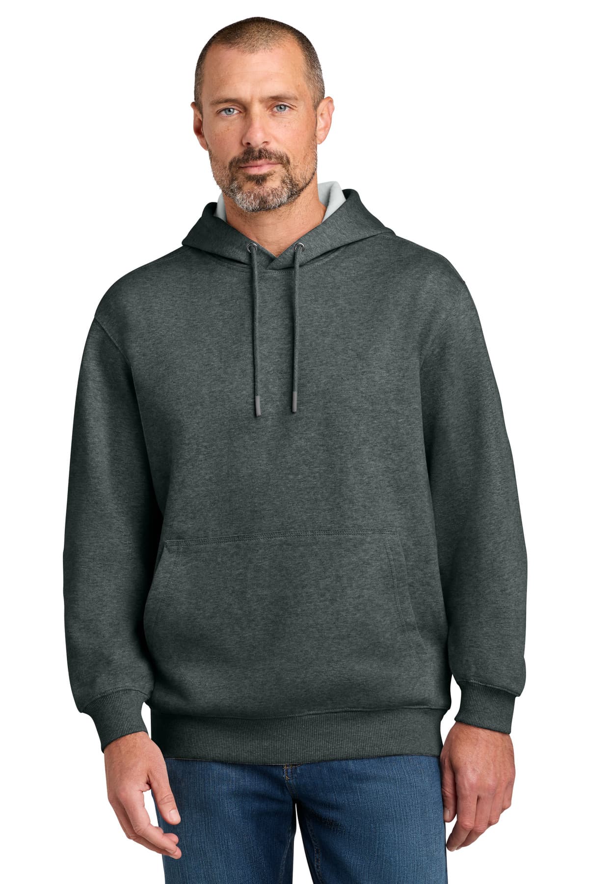 CornerStone Tough Fleece Pullover Hoodie CSF630 Charcoal Heather front
