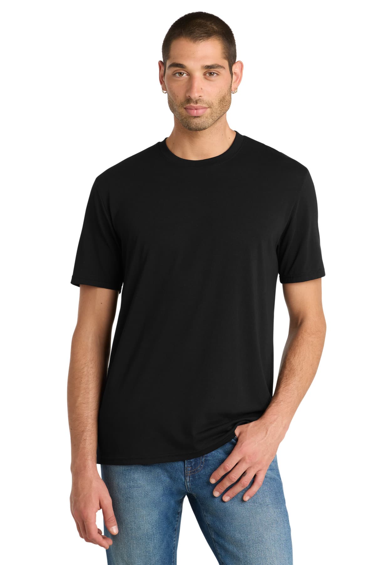 District Flex Tee DT7500 Black front
