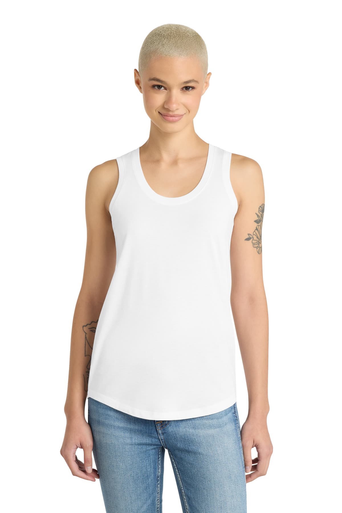 District Women's Perfect Tri Racerback Tank. DM138L