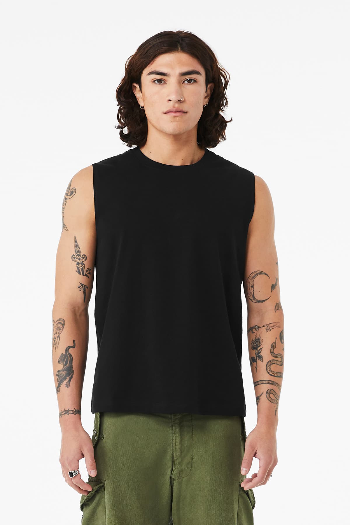 BELLA+CANVAS Unisex Jersey Muscle Tank BC3483 Black front