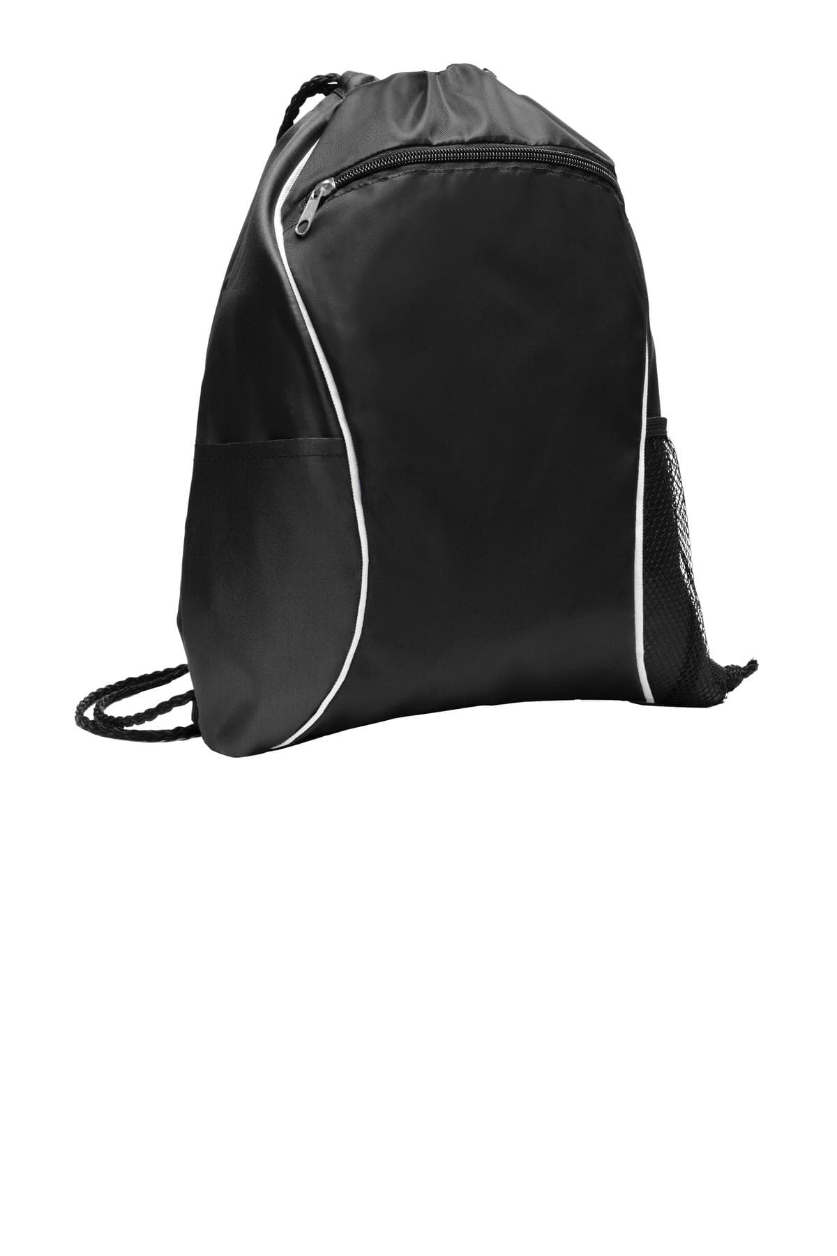 Port Authority Fast Break Cinch Pack. BG613 Black front