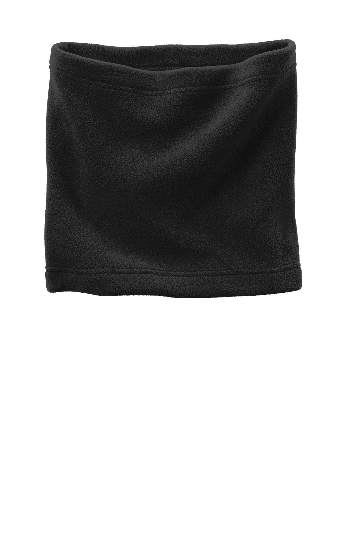 Port Authority Fleece Neck Gaiter. FS07 Black front