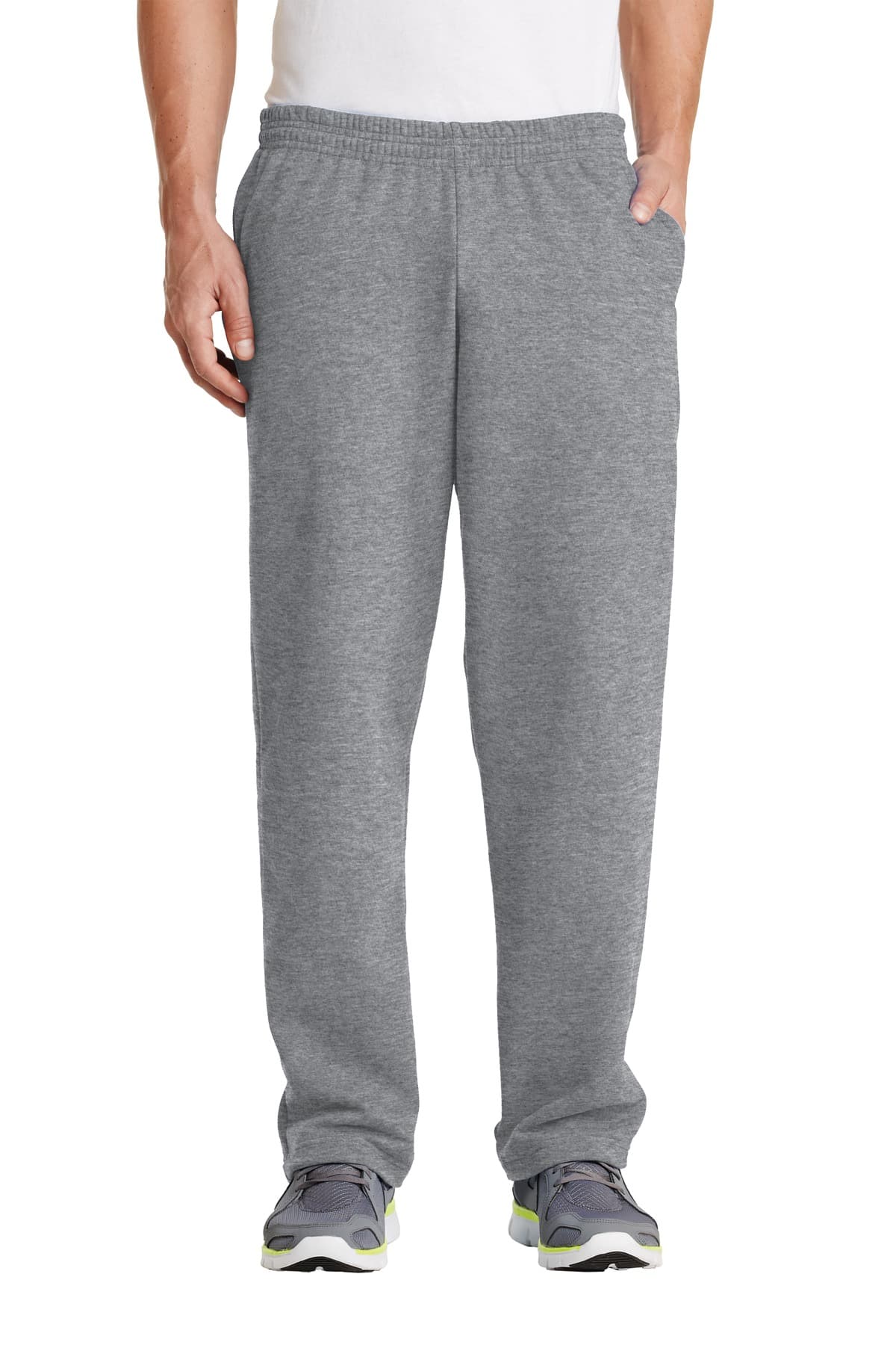 Port & Co Core Fleece Sweatpant with Pockets. PC78P Athletic Heather front