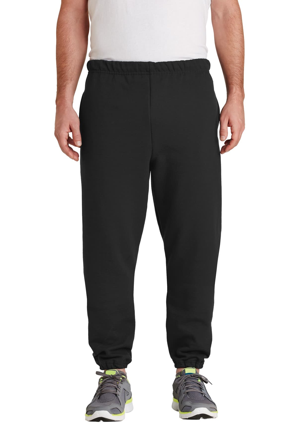 Jerzees Super Sweats NuBlend - Sweatpant with Pockets. 4850MP Black front