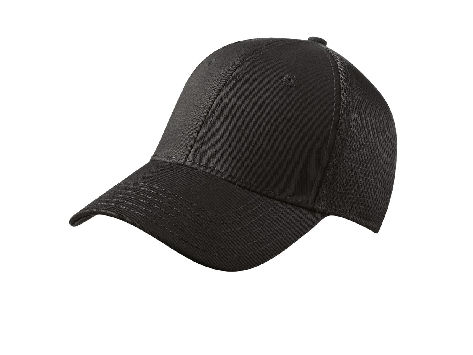 New Era - Stretch Mesh Cap. NE1020 Black/ Black front