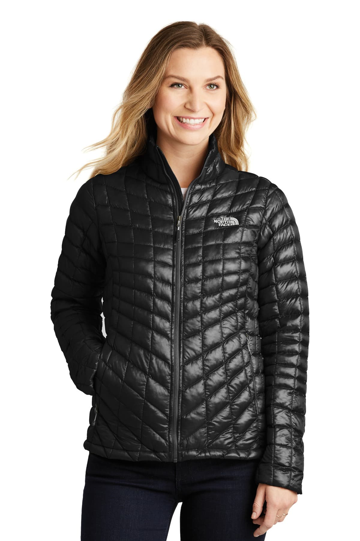 The North Face Women's ThermoBall Trekker Jacket. NF0A3LHK TNF Black front