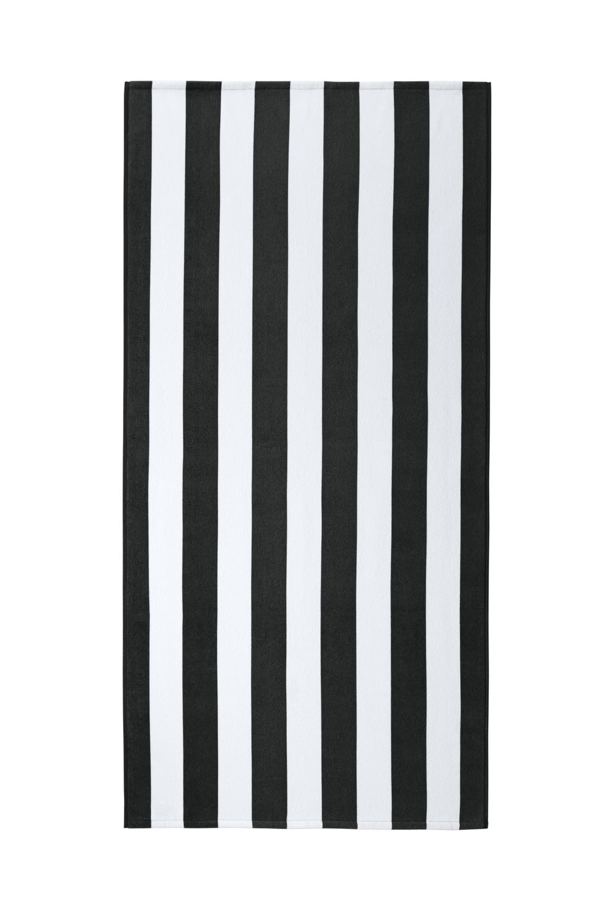 Port Authority Value Cabana Stripe Beach Towel PT45 Black front