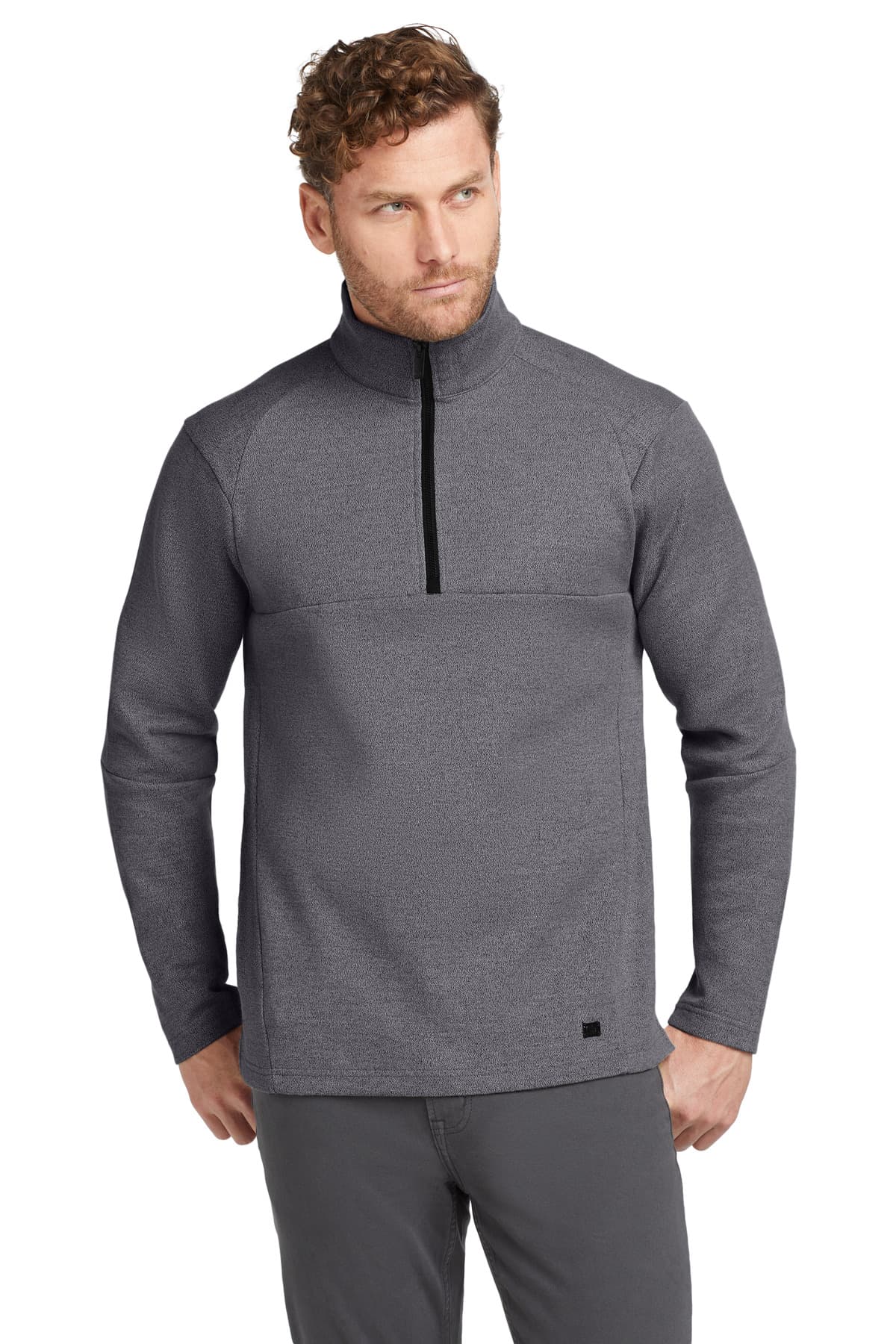 OGIO Transition 1/4-Zip. OG821 Blacktop Heather front