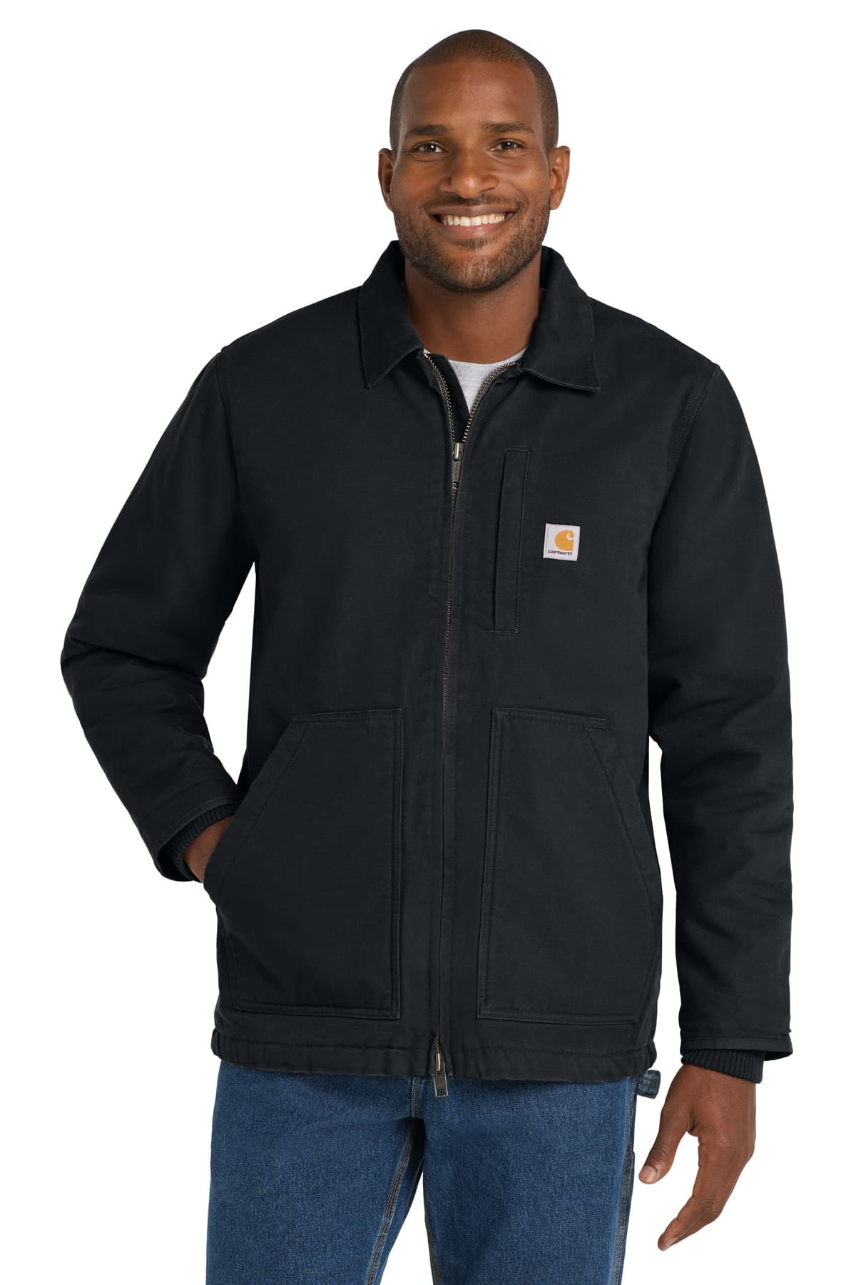 Carhartt Sherpa-Lined Coat CT104293 Black front