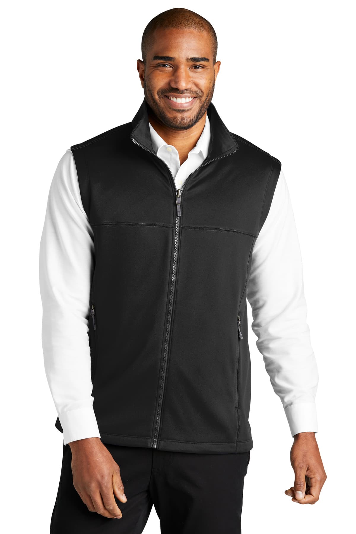 Port Authority Collective Smooth Fleece Vest F906 Deep Black front