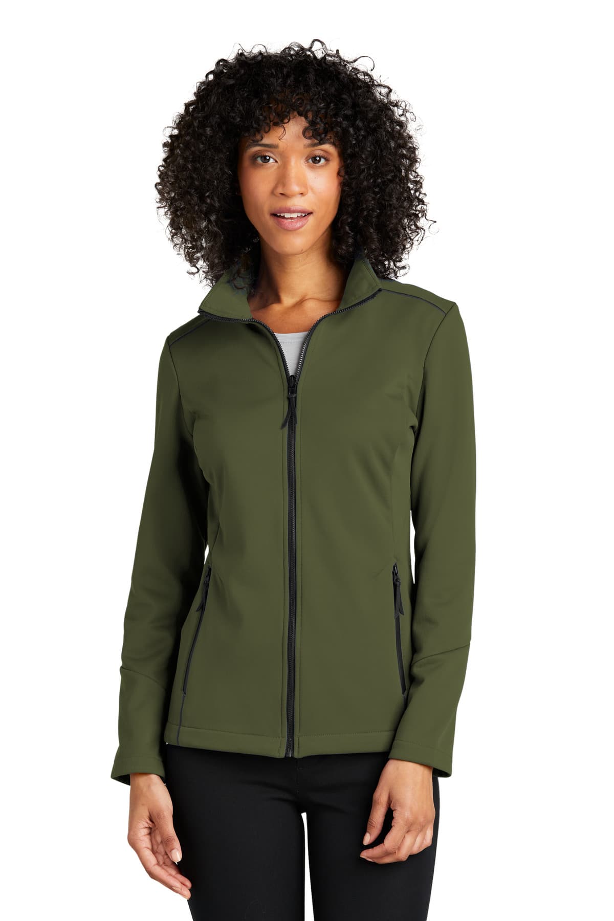 Port Authority Women's Collective Tech Soft Shell Jacket L921 Olive Green front