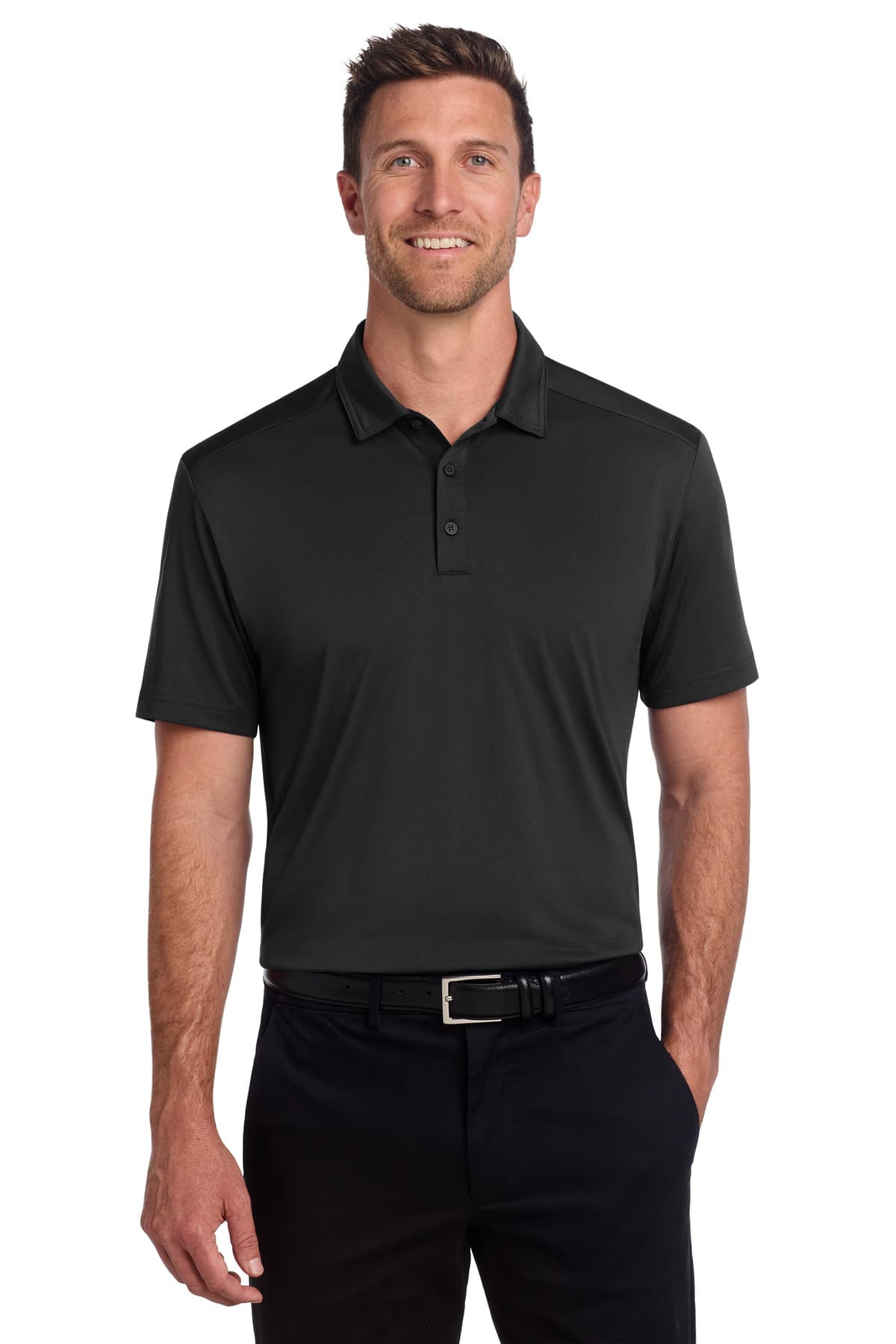 Port Authority C-FREE Snag-Proof Polo K864 Deep Black front
