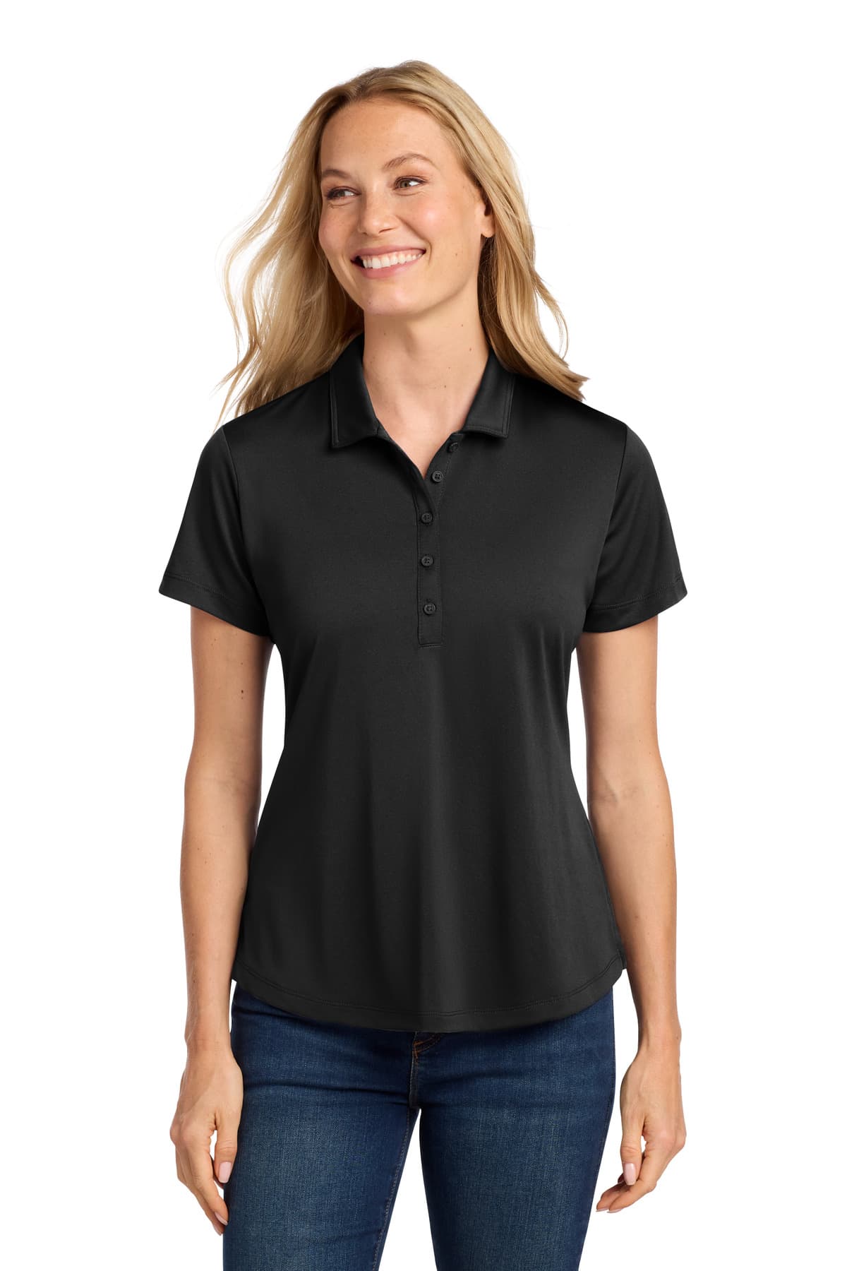 Port Authority Women's C-FREE Snag-Proof Polo LK864 Deep Black front