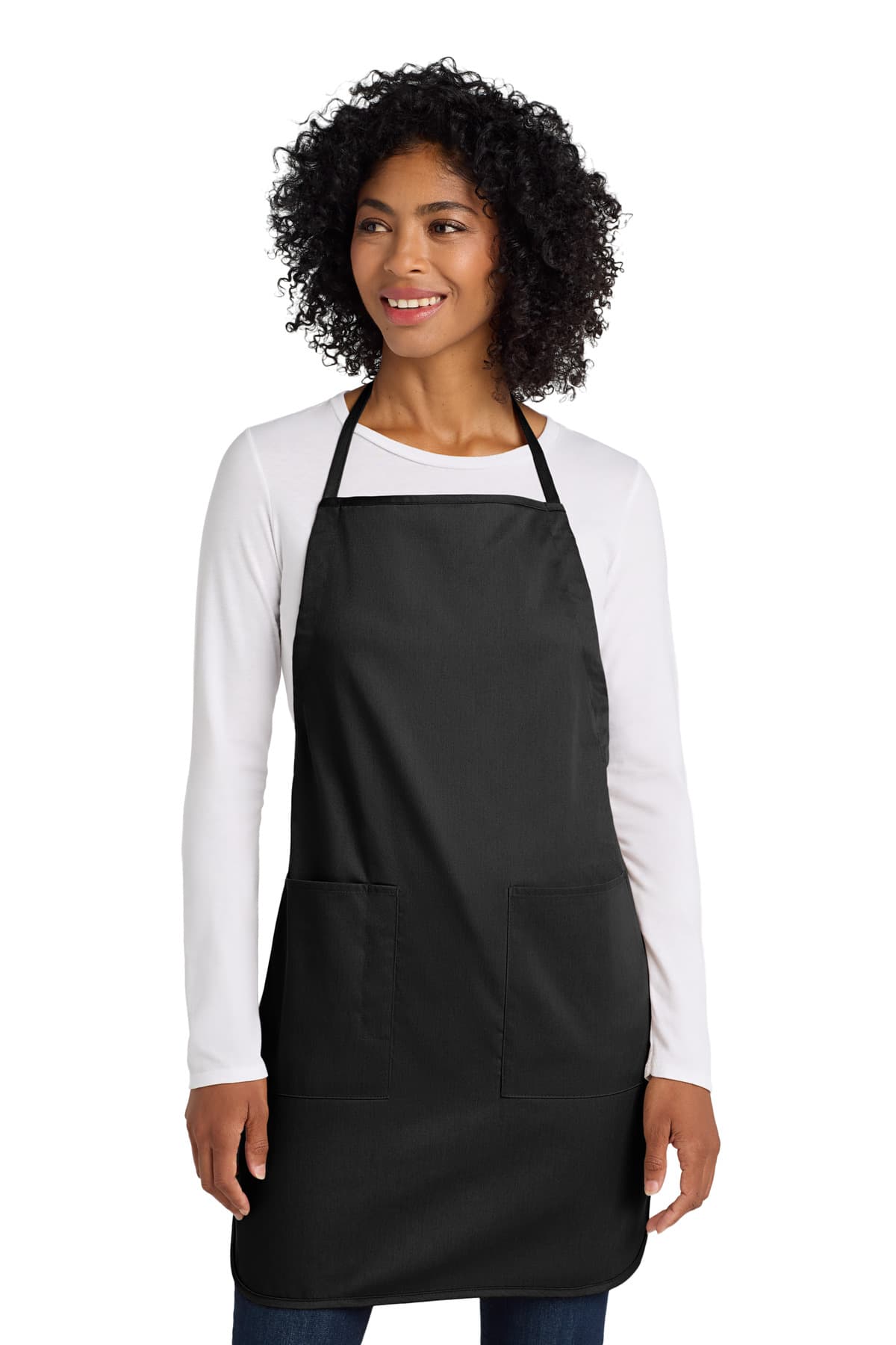 Port Authority Full-Length Apron. A520 Black front