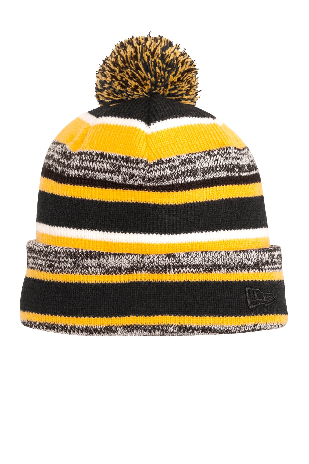 New Era Sideline Beanie. NE902 Black/ Gold front
