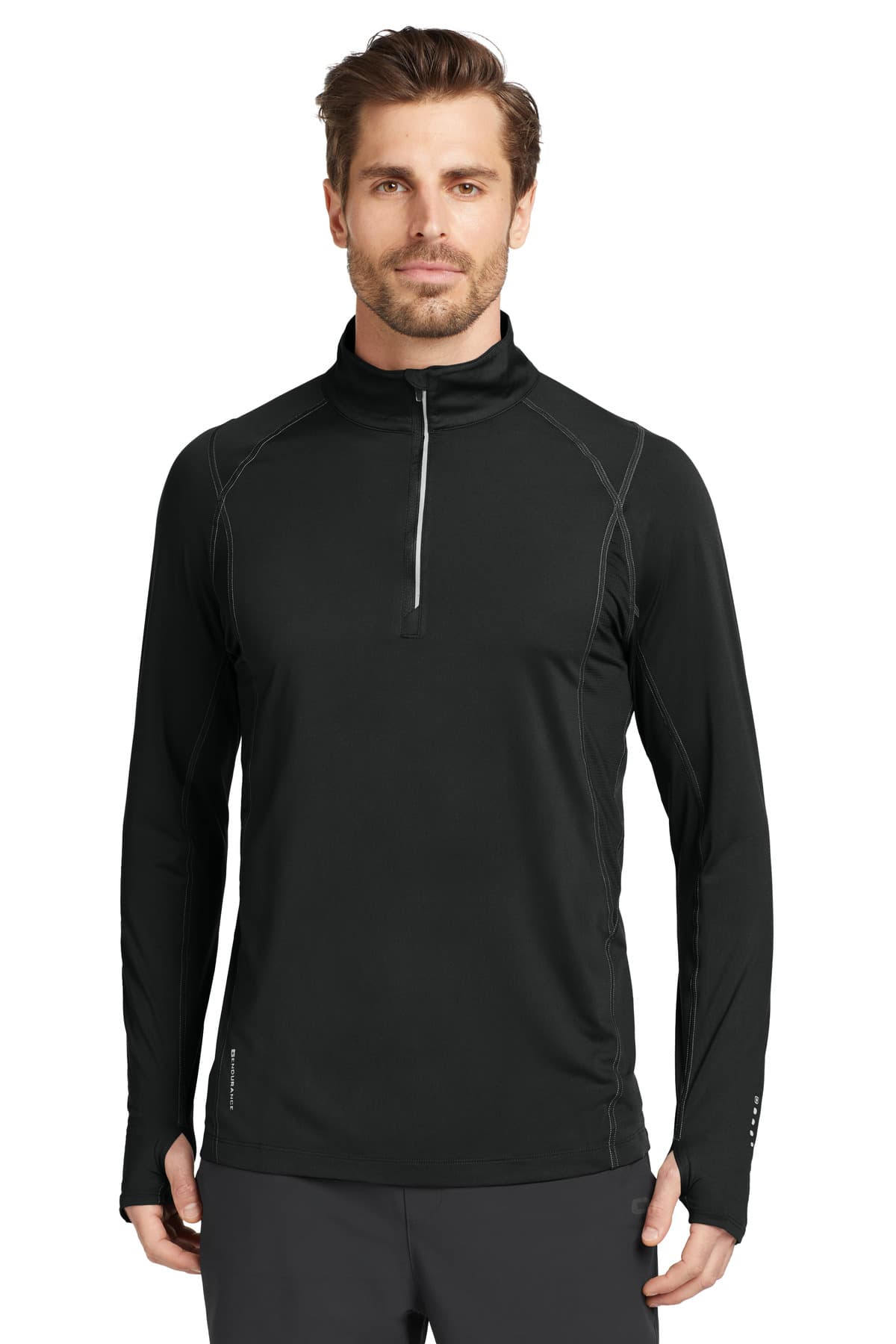 OGIO Nexus 1/4-Zip Pullover. OE335 Blacktop front