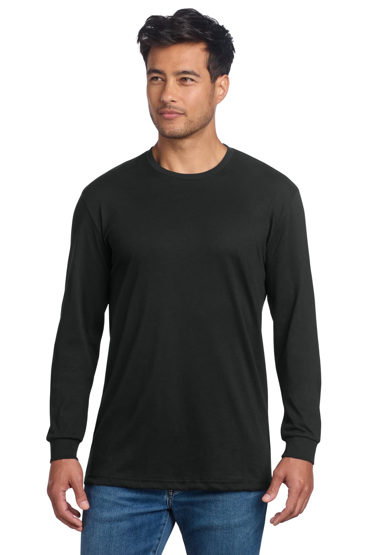 Next Level Apparel Adult CVC Long Sleeve Tee NL6211 Black front
