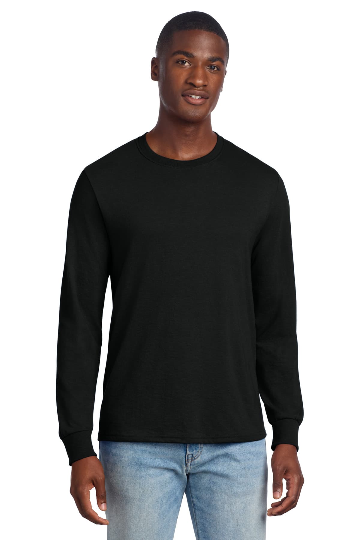 Jerzees Premium Blend Ring Spun Long Sleeve T-Shirt 560LS Black Ink front