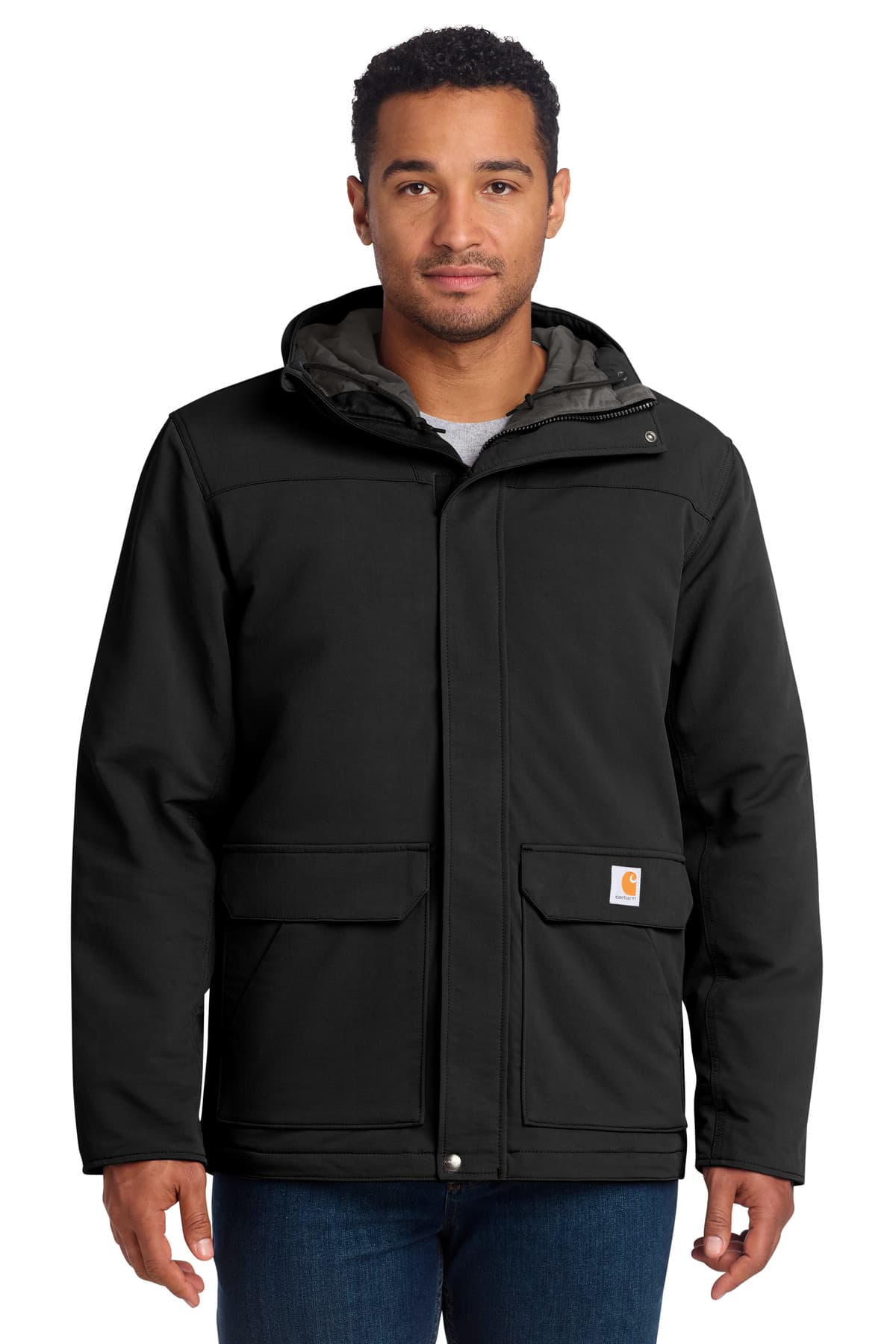 Carhartt Super Dux Insulated Hooded Coat CT105533 Black front
