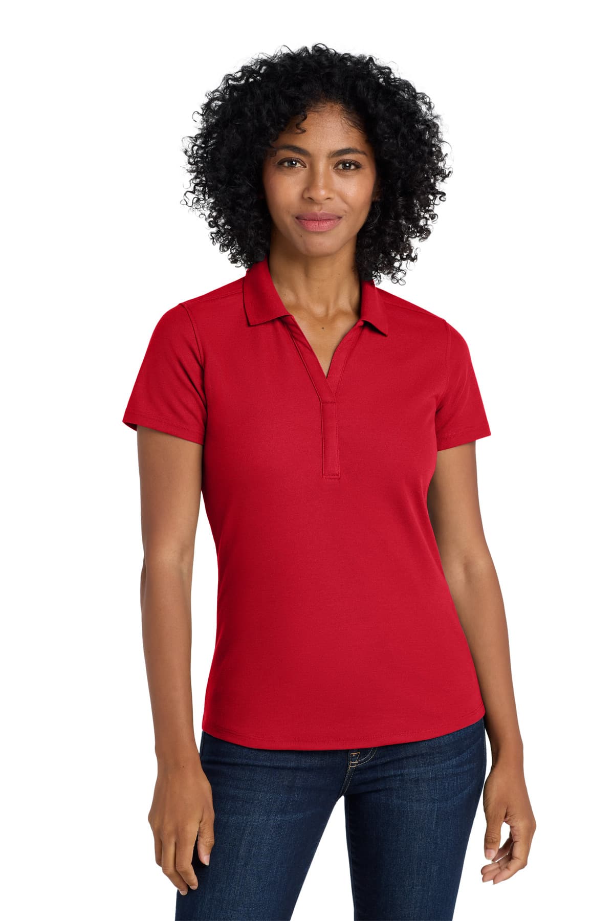 Port Authority Women's EZPerformance Pique Polo. LK600 Apple Red front