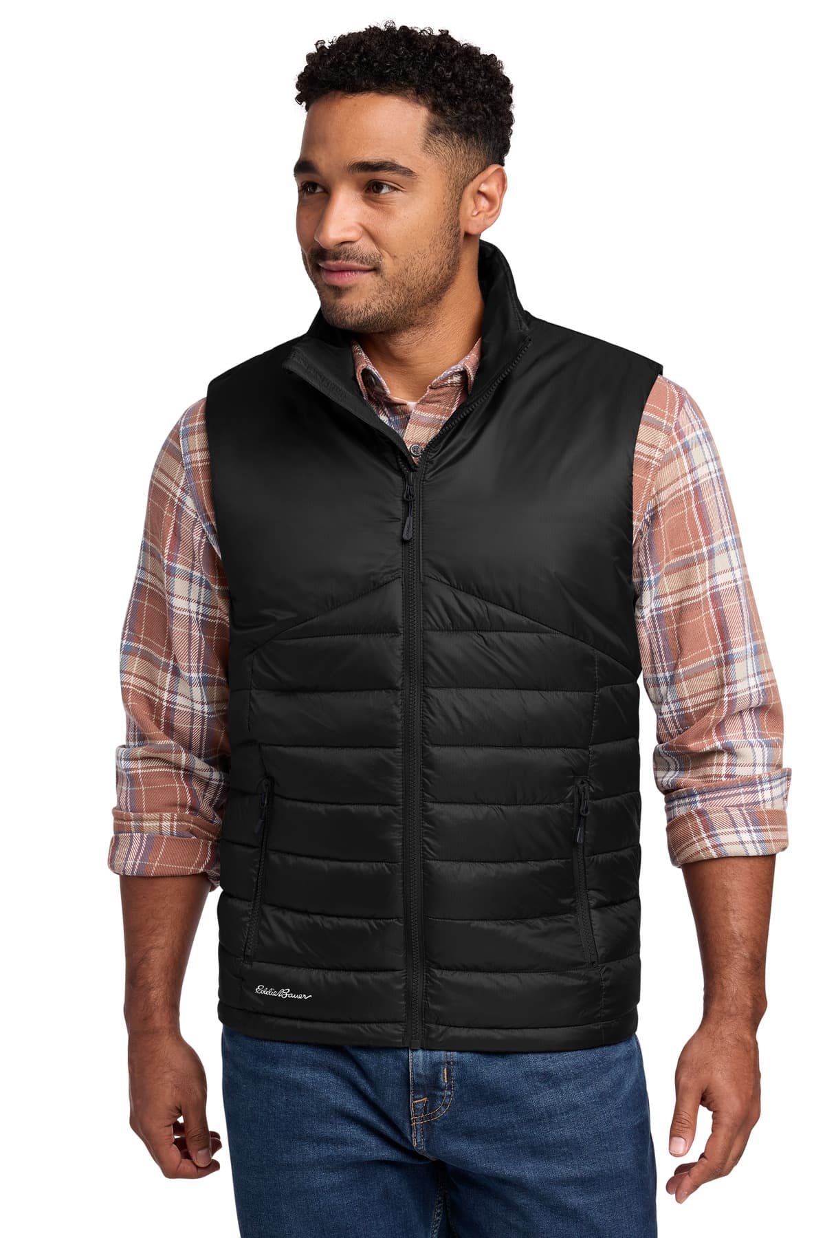 Eddie Bauer Quilted Vest EB512 Deep Black front