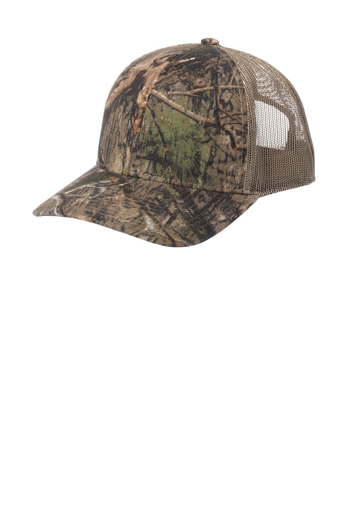 Russell Outdoors Camo Snapback Trucker Cap RU900 Mossy Oak DNA/ Khaki front