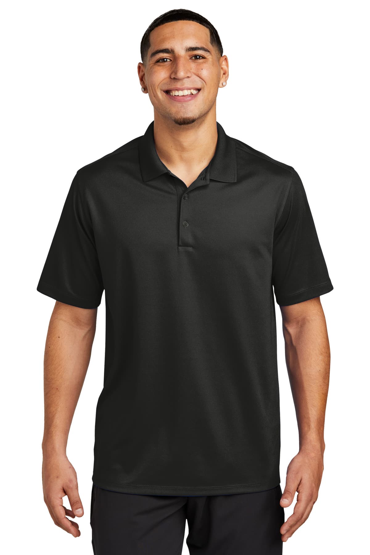 Sport-Tek UV Micropique Polo ST740 Black front