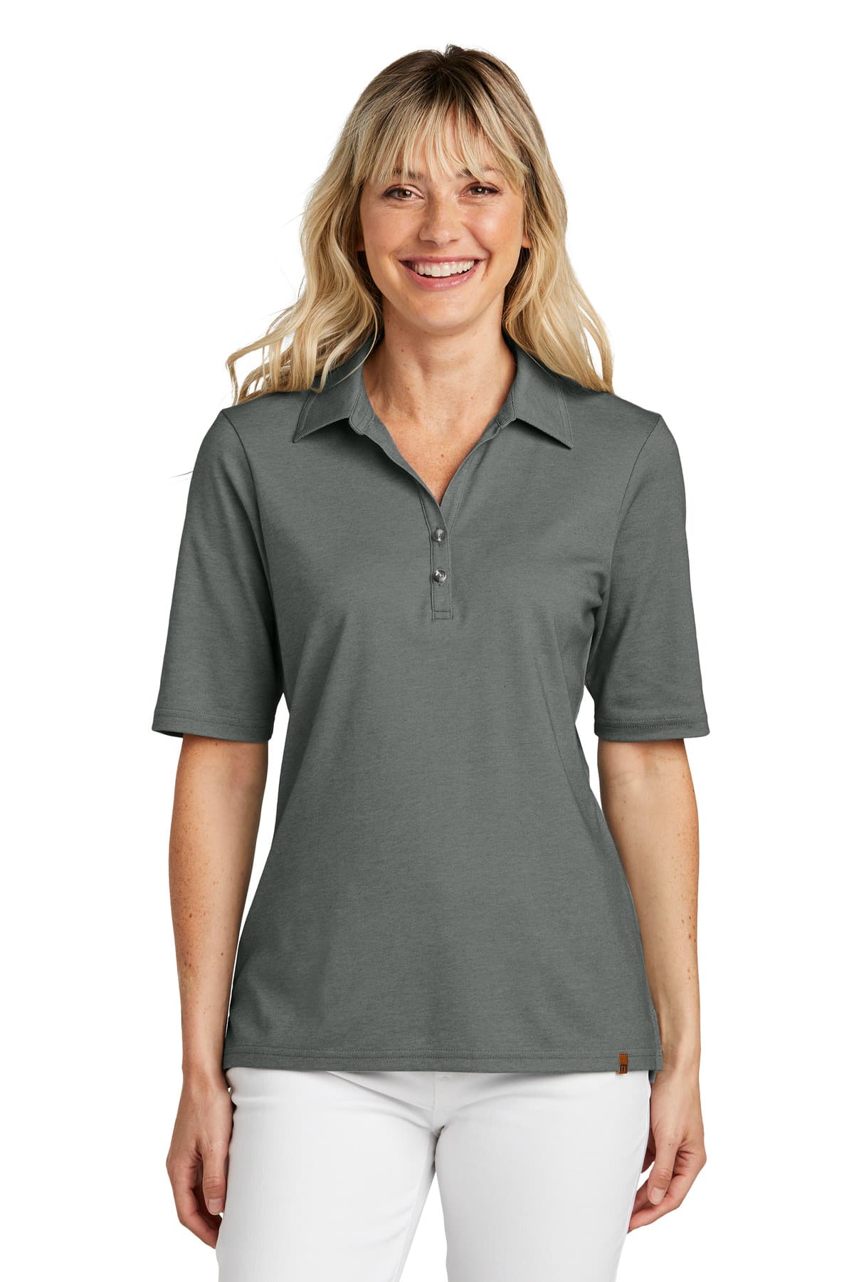 TravisMathew Women's Sunsetters Polo TM1LD004 Black Heather front
