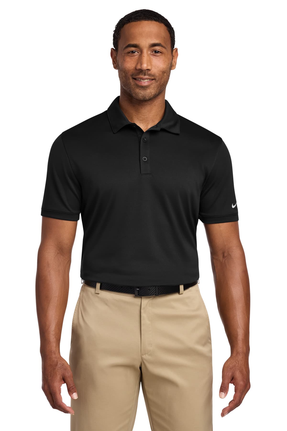 Nike Dri-FIT Players Modern Fit Polo. 799802 Black front