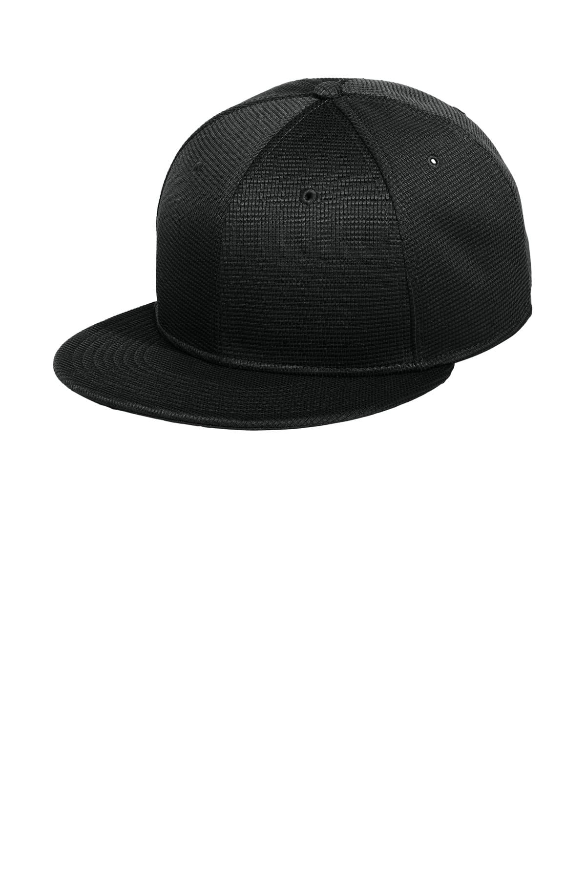 New Era Pivot Flat Bill Snapback Cap NE409 Black front