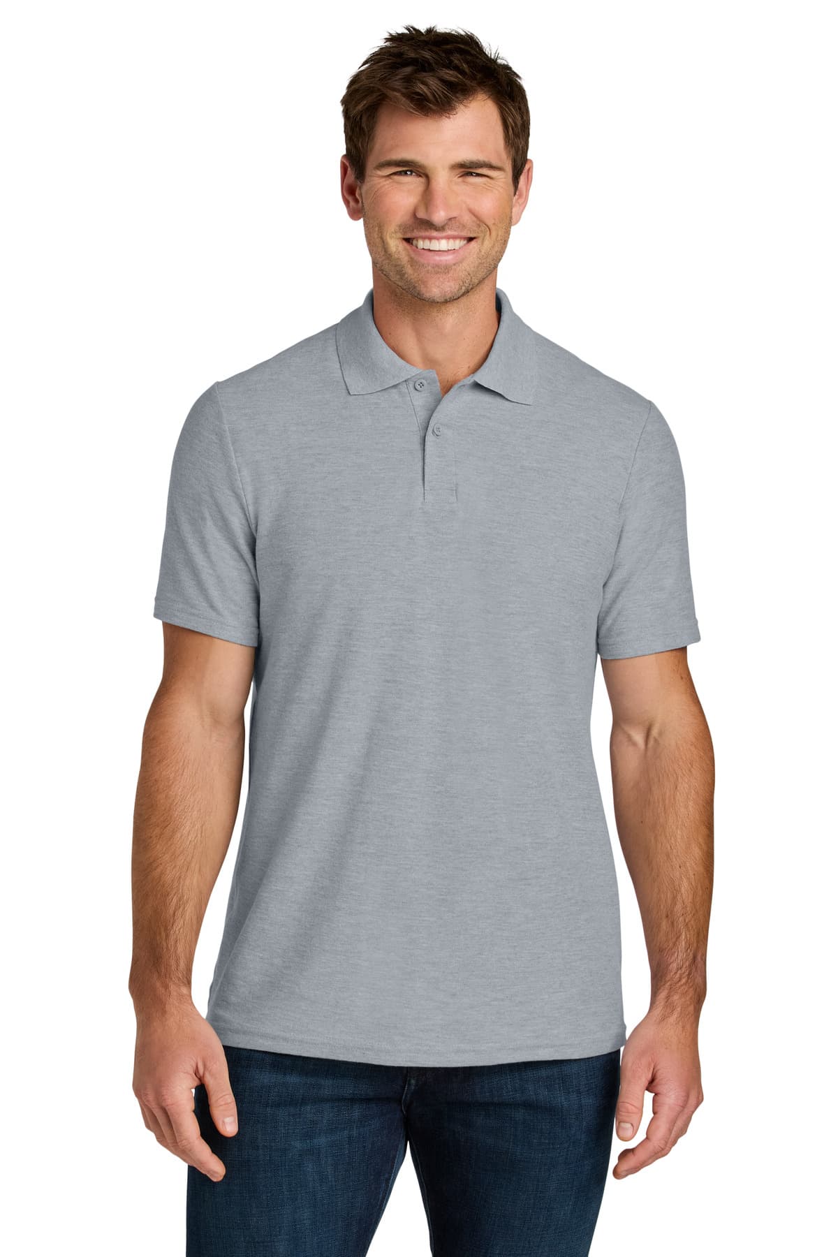 Gildan Softstyle Pique Polo 64800 Ring Spun Sport Grey front