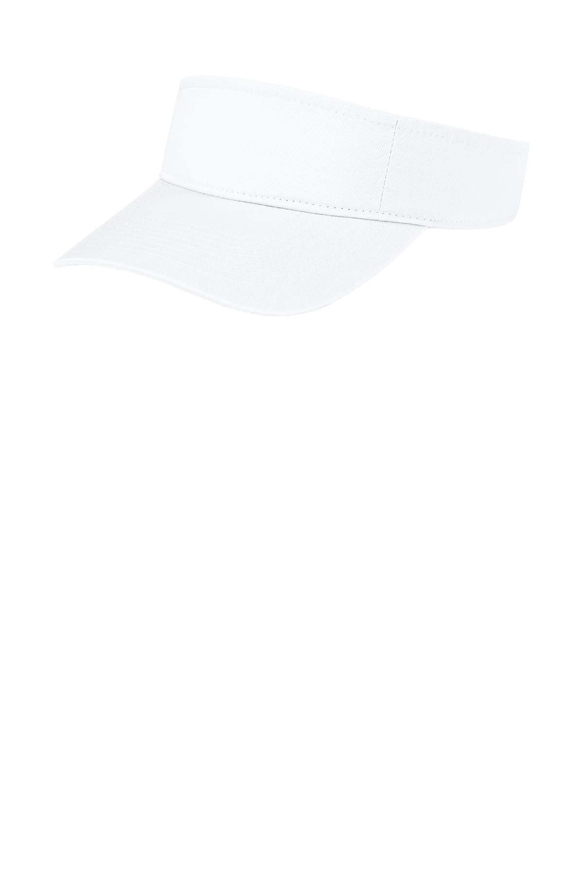 Port Authority Fashion Visor. CP45 White front