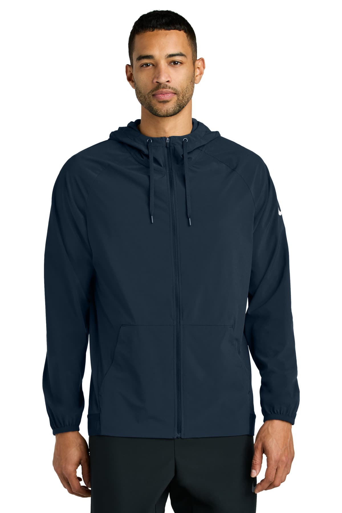 Nike Pro Hooded Jacket NKFQ4761 Navy/ Game Royal front