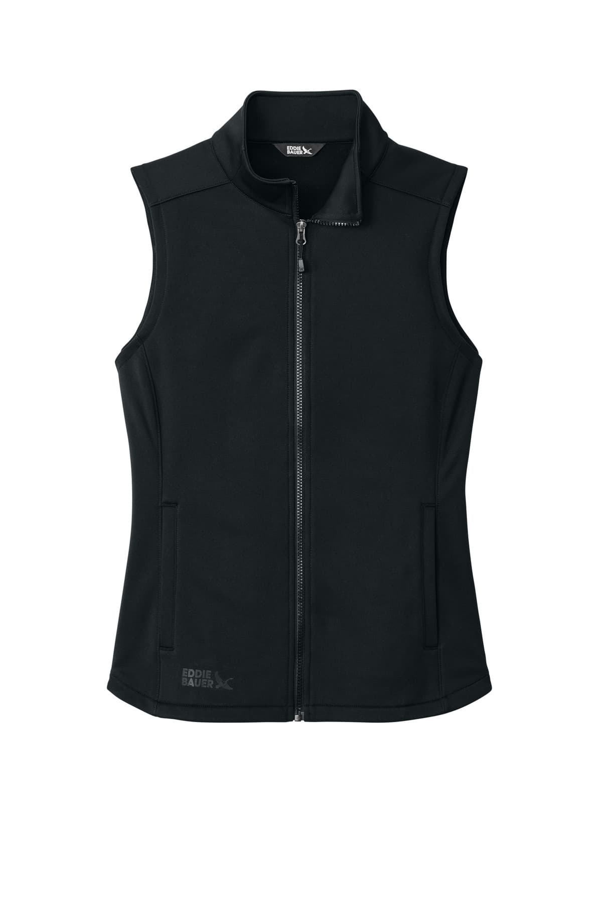 Eddie Bauer Women's Smooth Mid Layer Fleece Vest EB2570 Black front