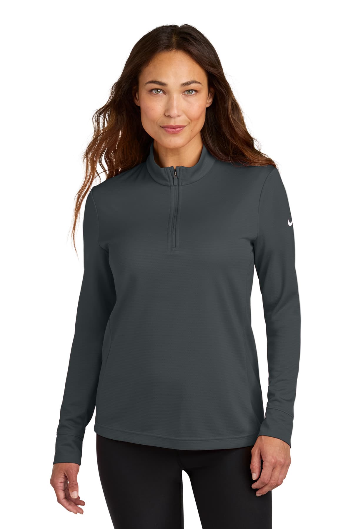 Nike Women's Essential 1/2-Zip Cover-Up NKHM7969 Anthracite front