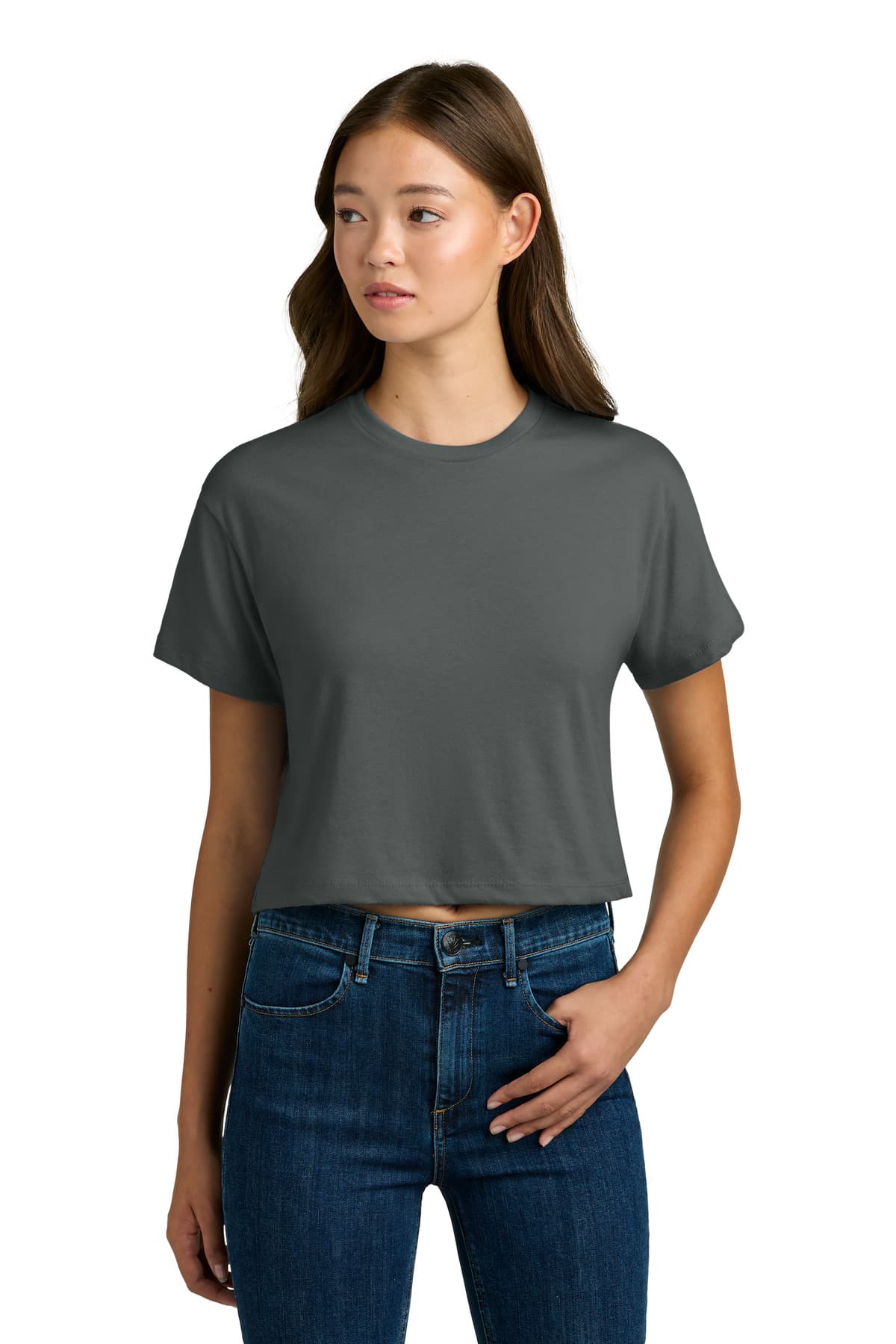 Next Level Apparel Women's Ideal Crop Top NL1580 Dark Gray front