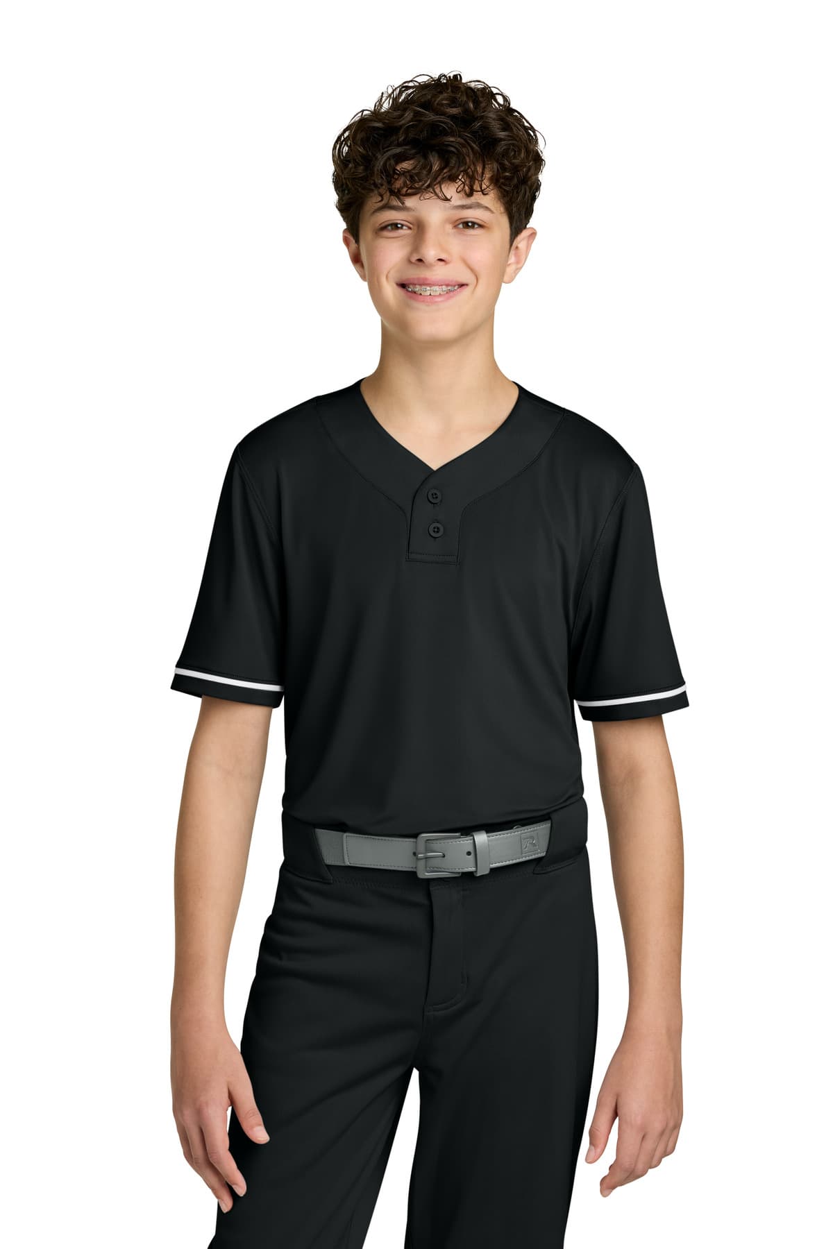 Richardson Youth Select 2-Button Baseball Jersey RY7910 Black front