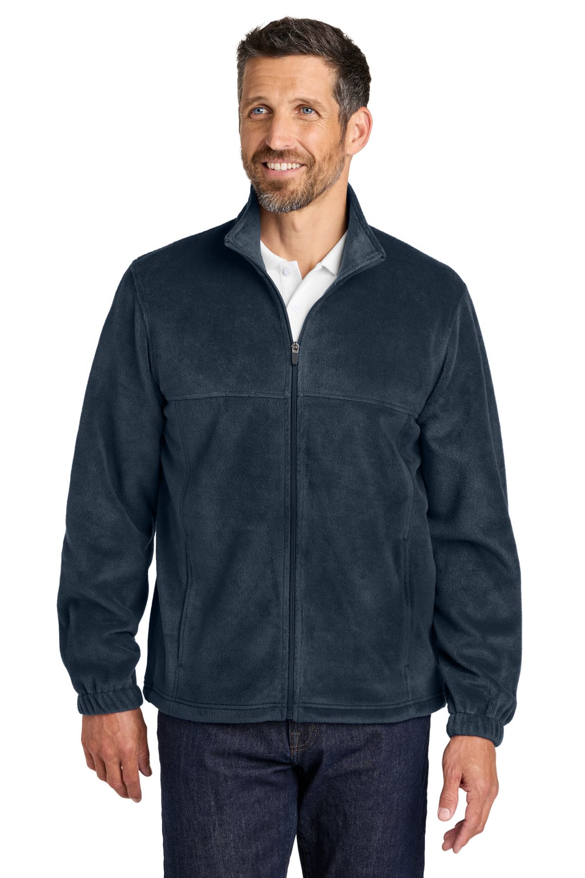 Port Authority Plush Fleece Full-Zip Jacket F190 Night Navy front