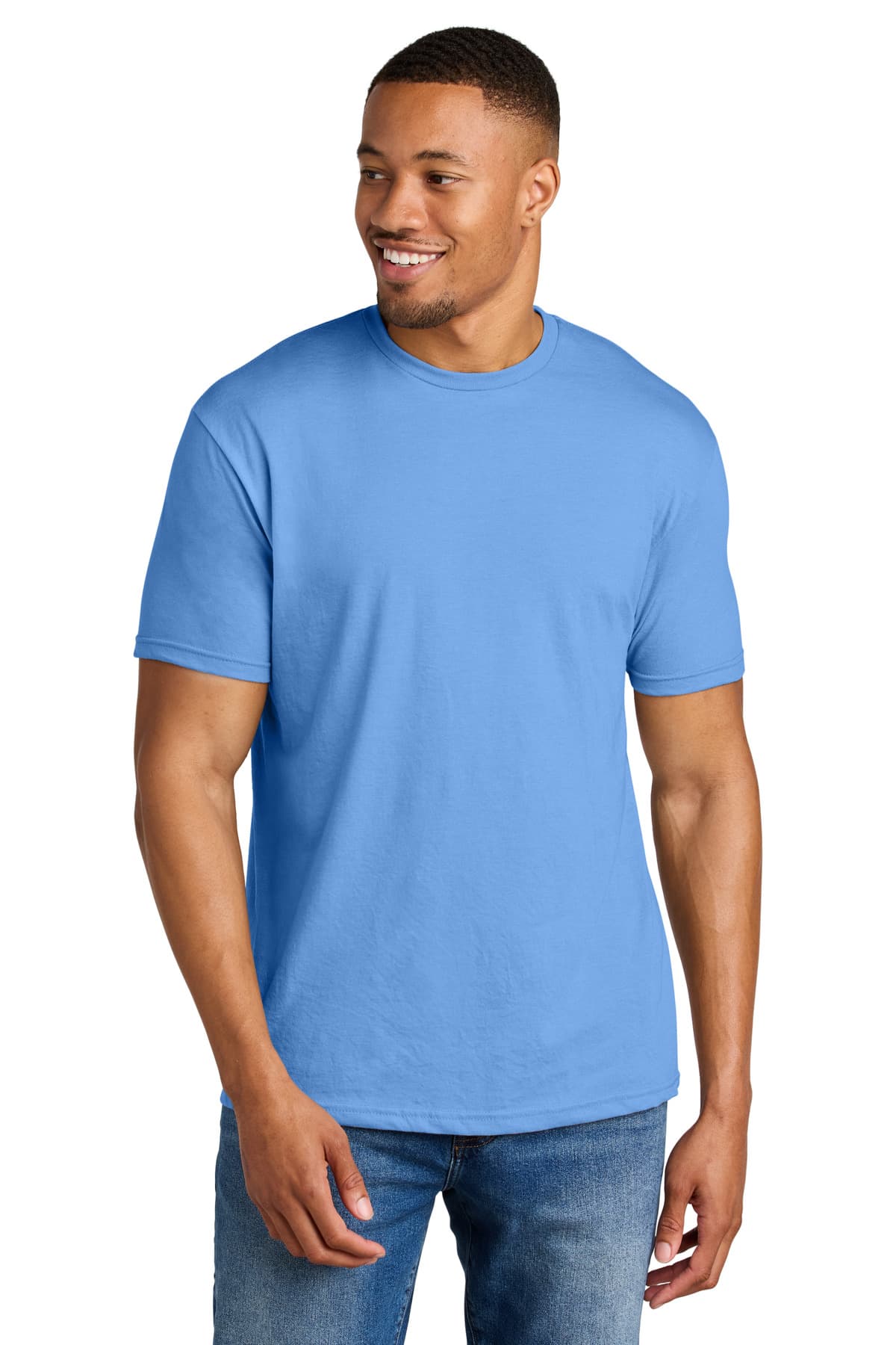 Gildan Softstyle CVC Tee 64000CVC Carolina Blue Mist front