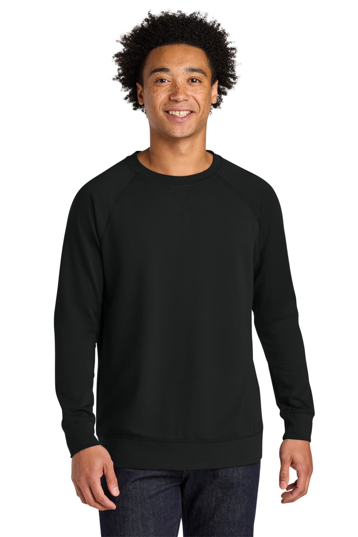 Next Level Apparel Laguna Raglan Sweatshirt NL9000 Black front