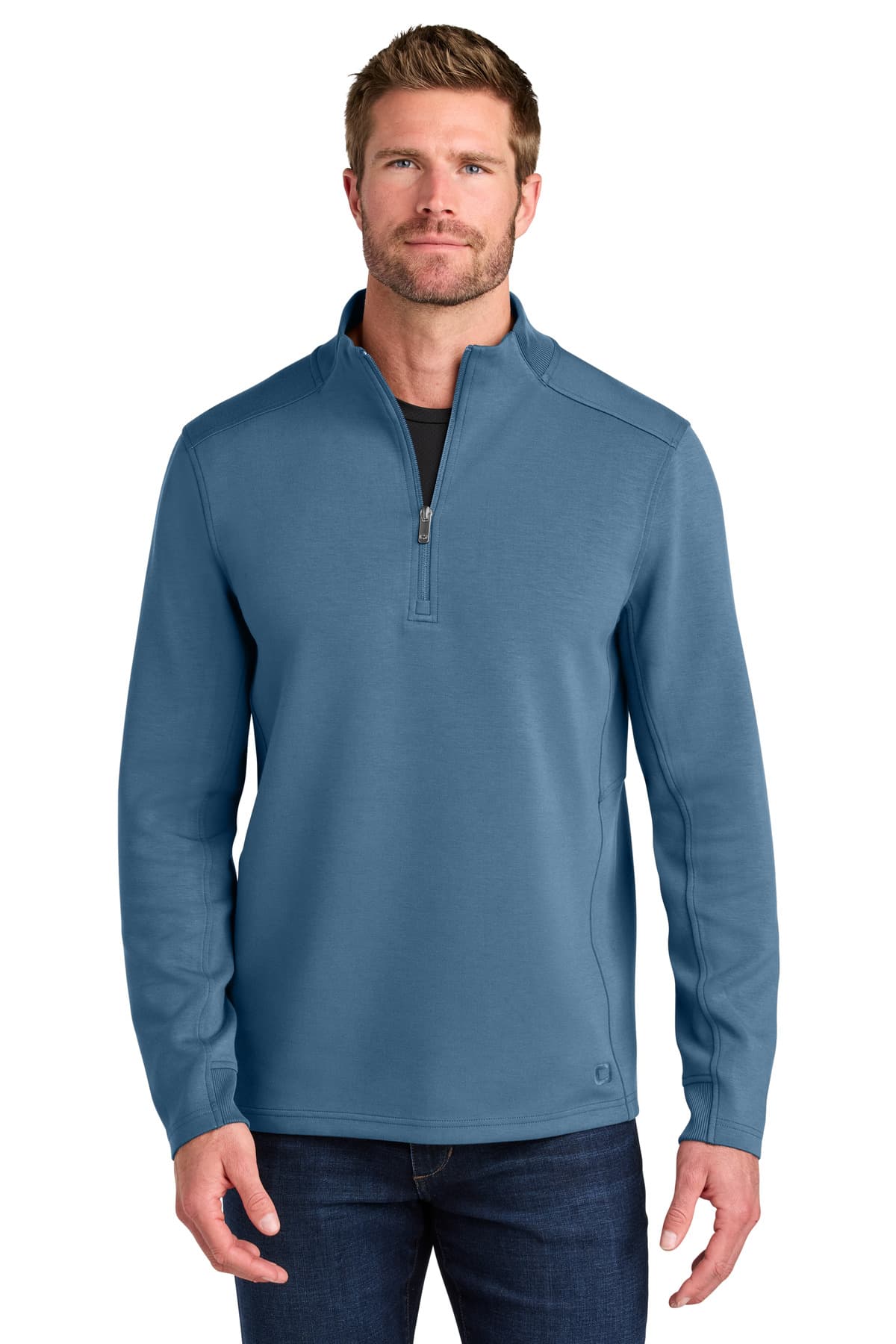 OGIO Transcend 1/4-Zip OG861 Blue Mist front
