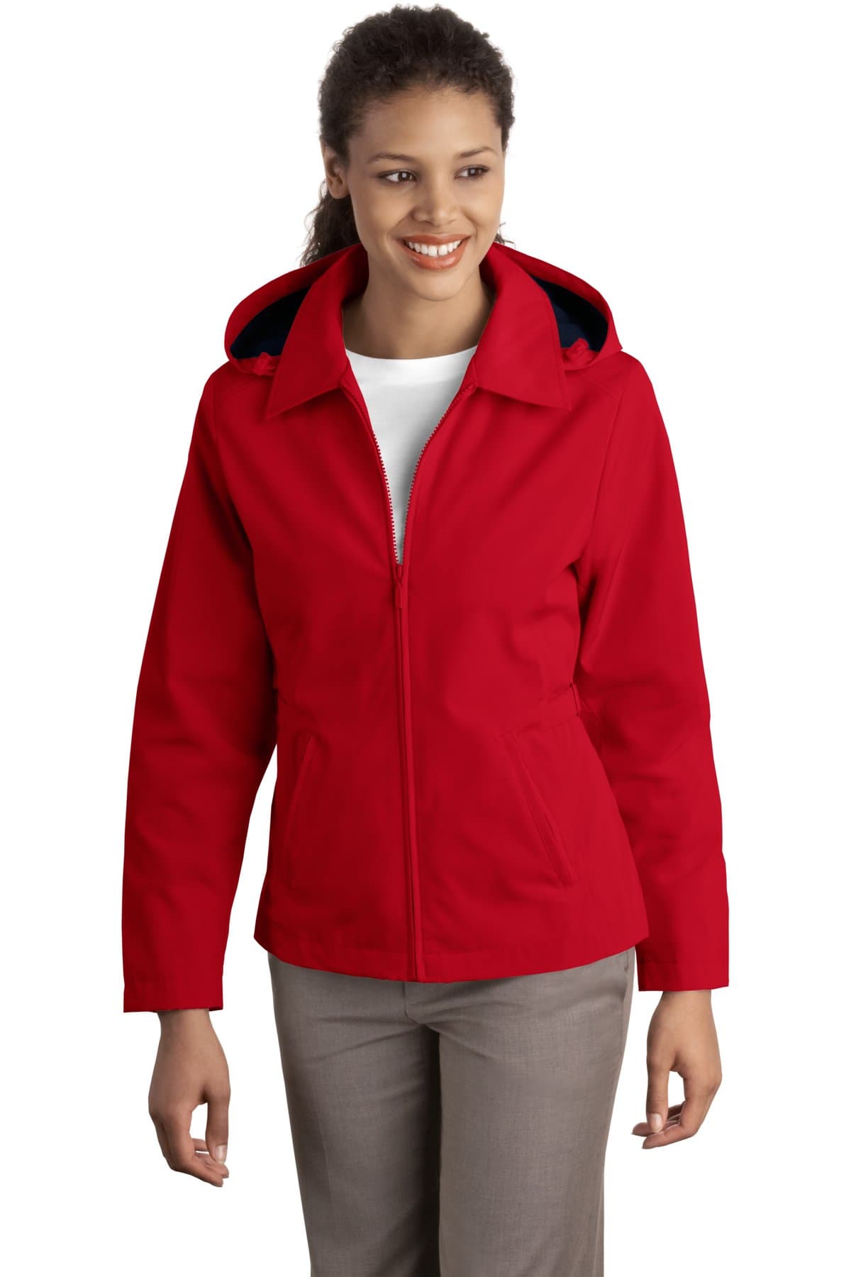 DISCONTINUED Port Authority Ladies Legacy Jacket. L764 Red/ Dark Navy front
